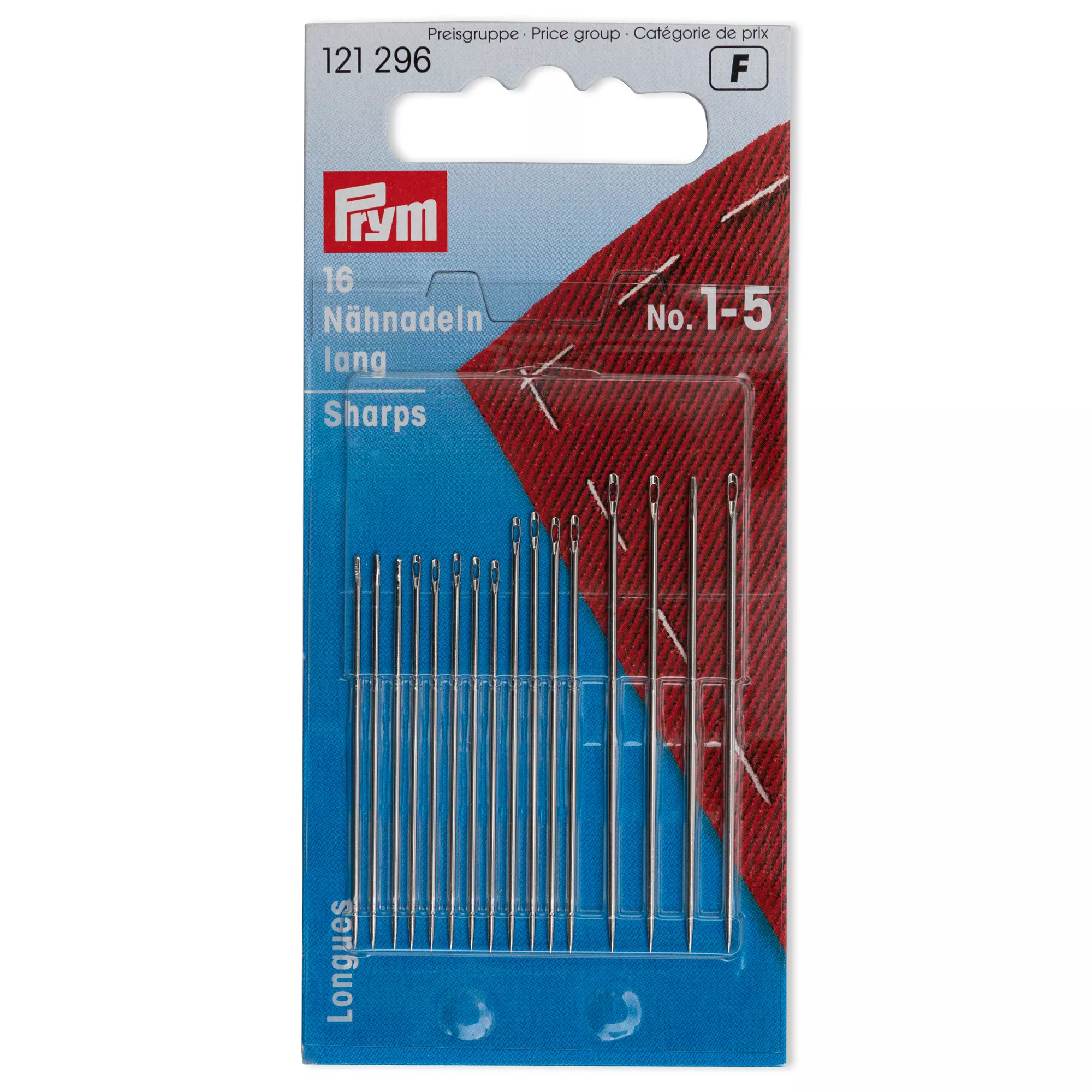 Sewing needles sharps, No. 1-5, assorted