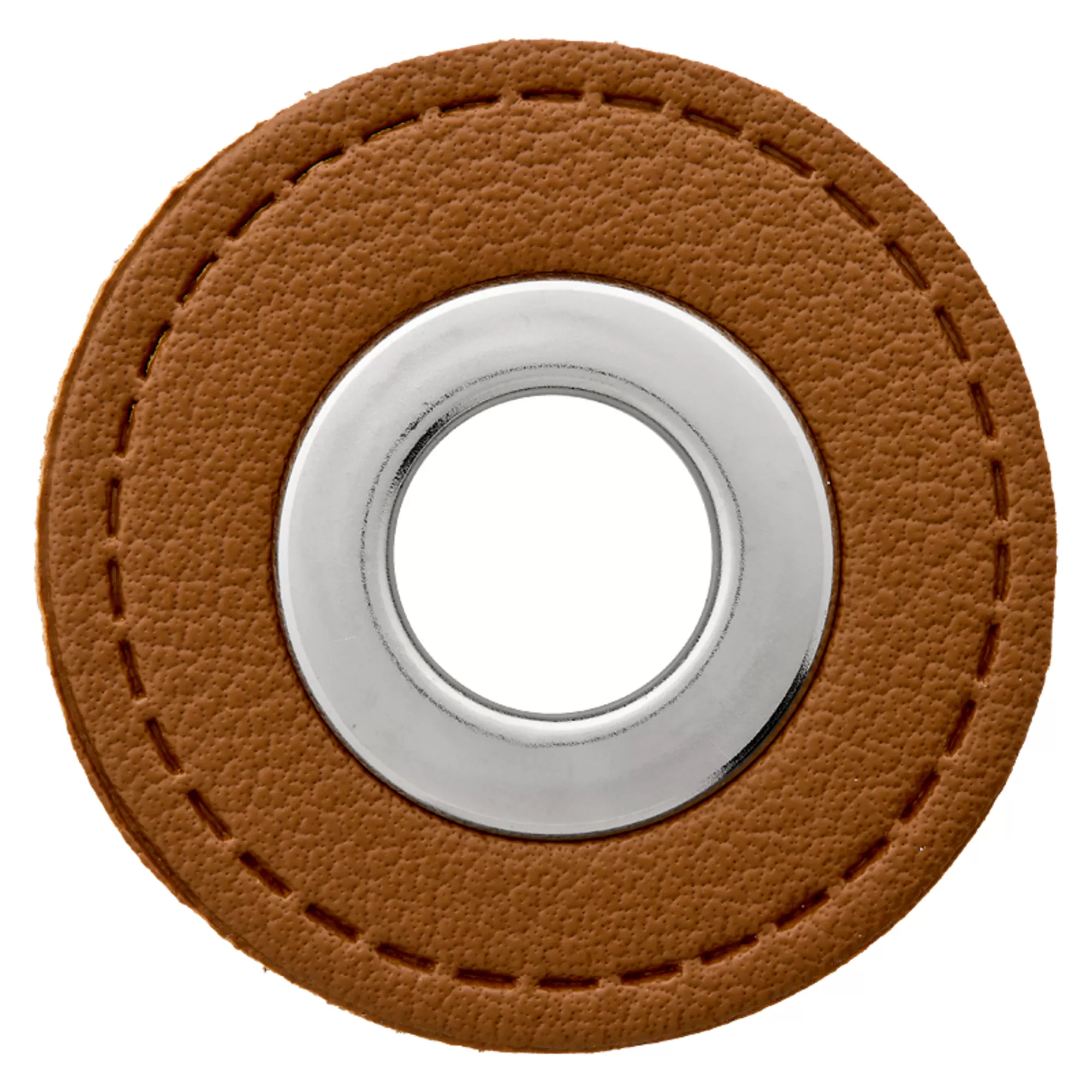 Oeillet sur patch simili cuir/passage 10mm, 32mm, marine