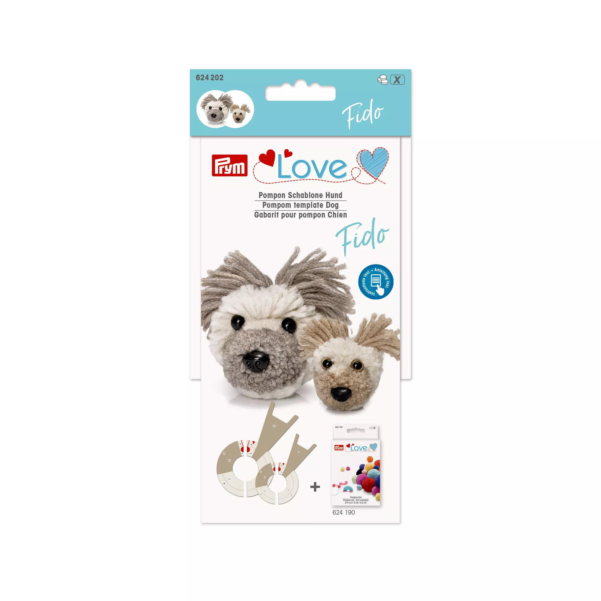 Pompom template Dog Fido