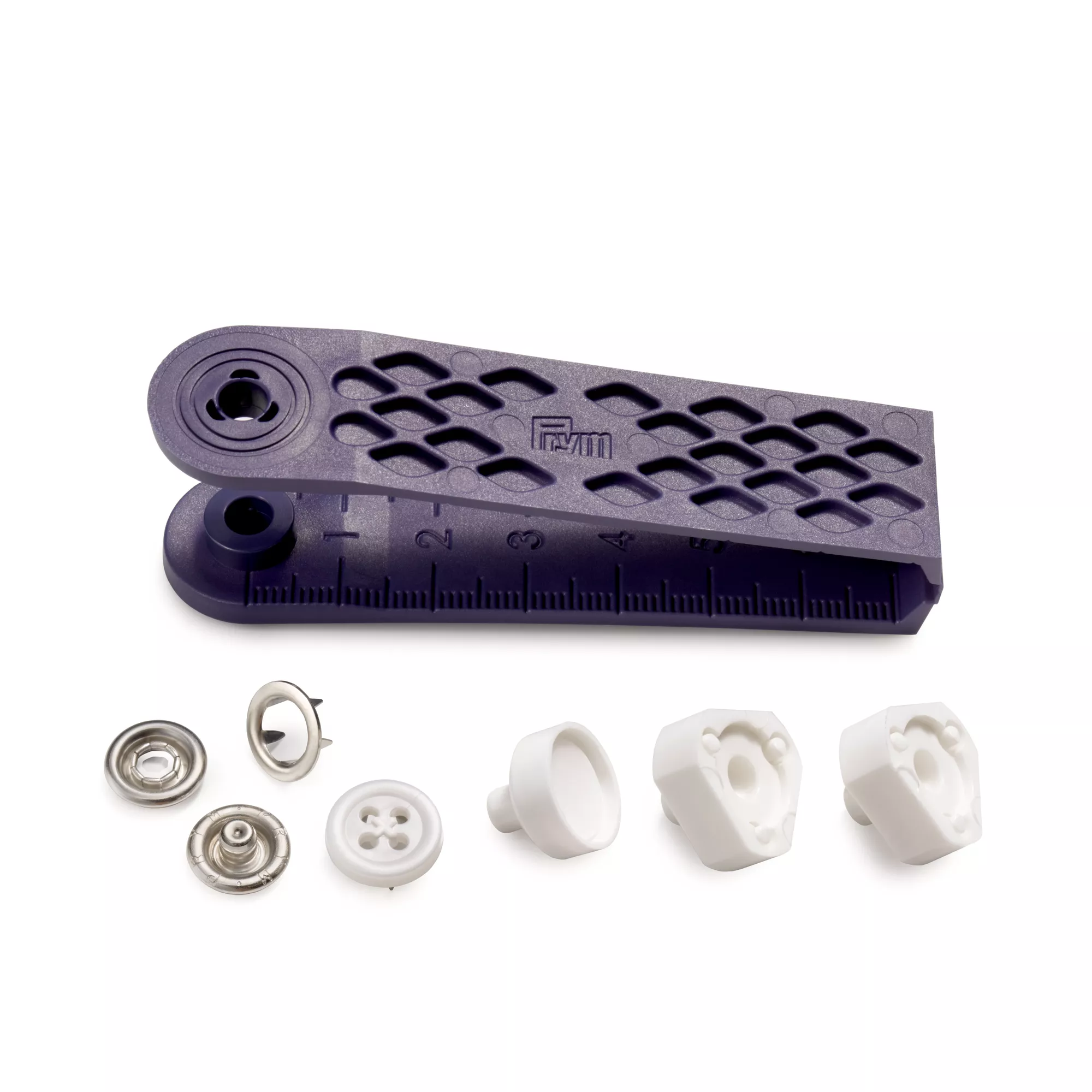 Non-sew press fasteners 'Jersey', sew-on look