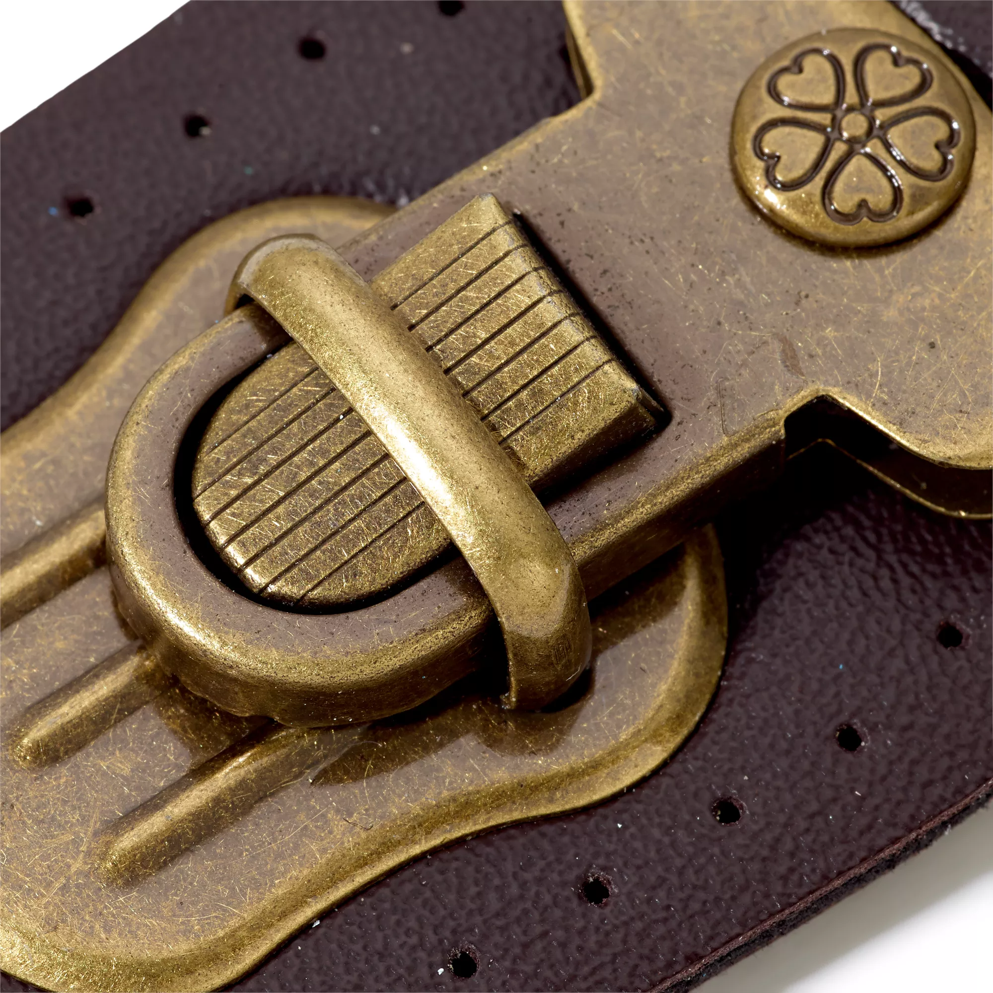Tuck lock to sew on, brown