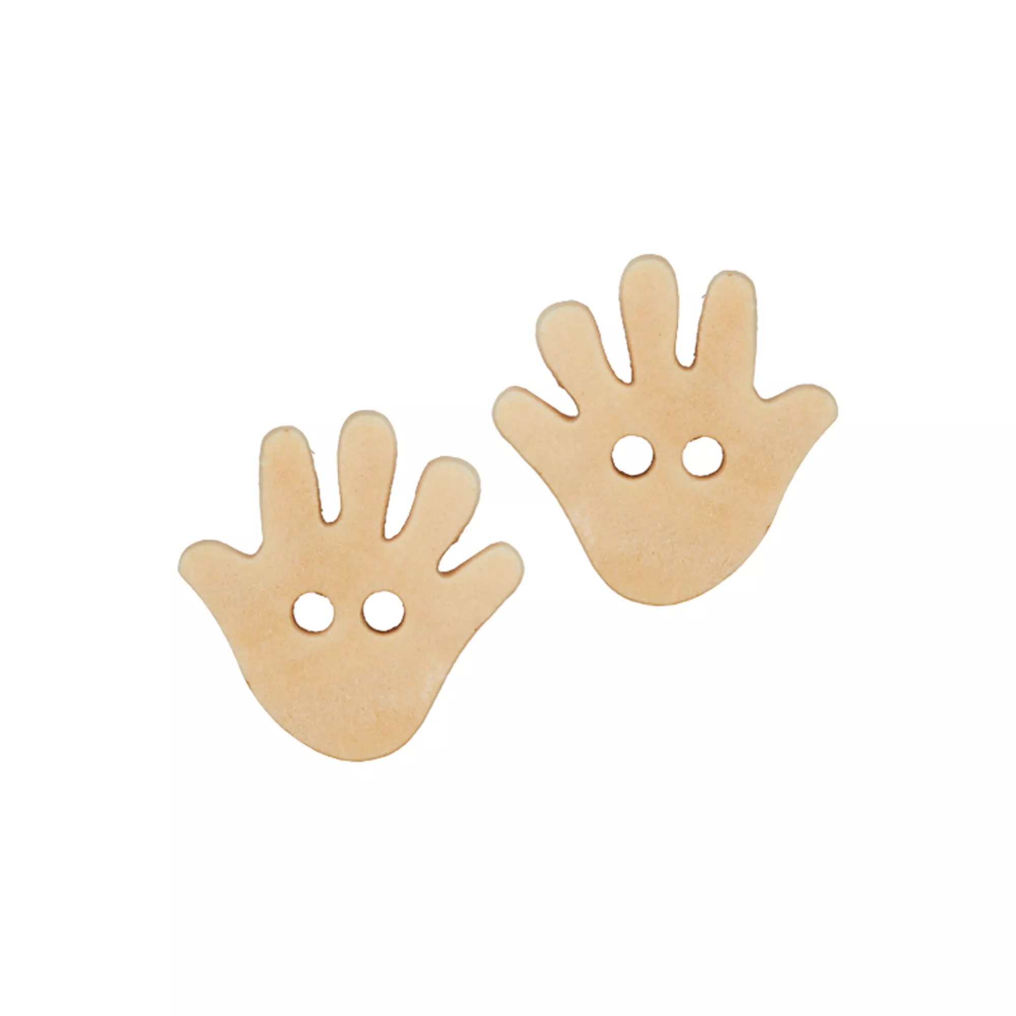 Wodd two-hole button hand