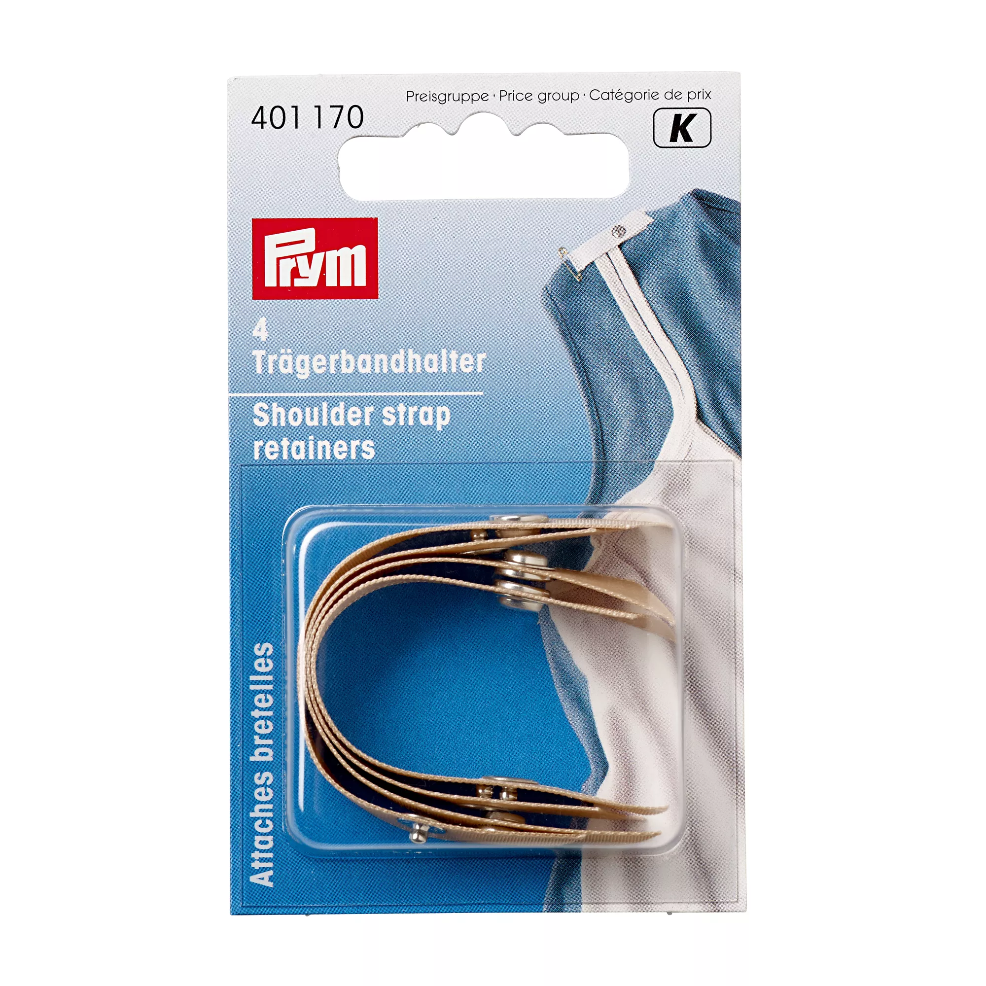 Shoulder strap retainers, skin-colour, 4Items