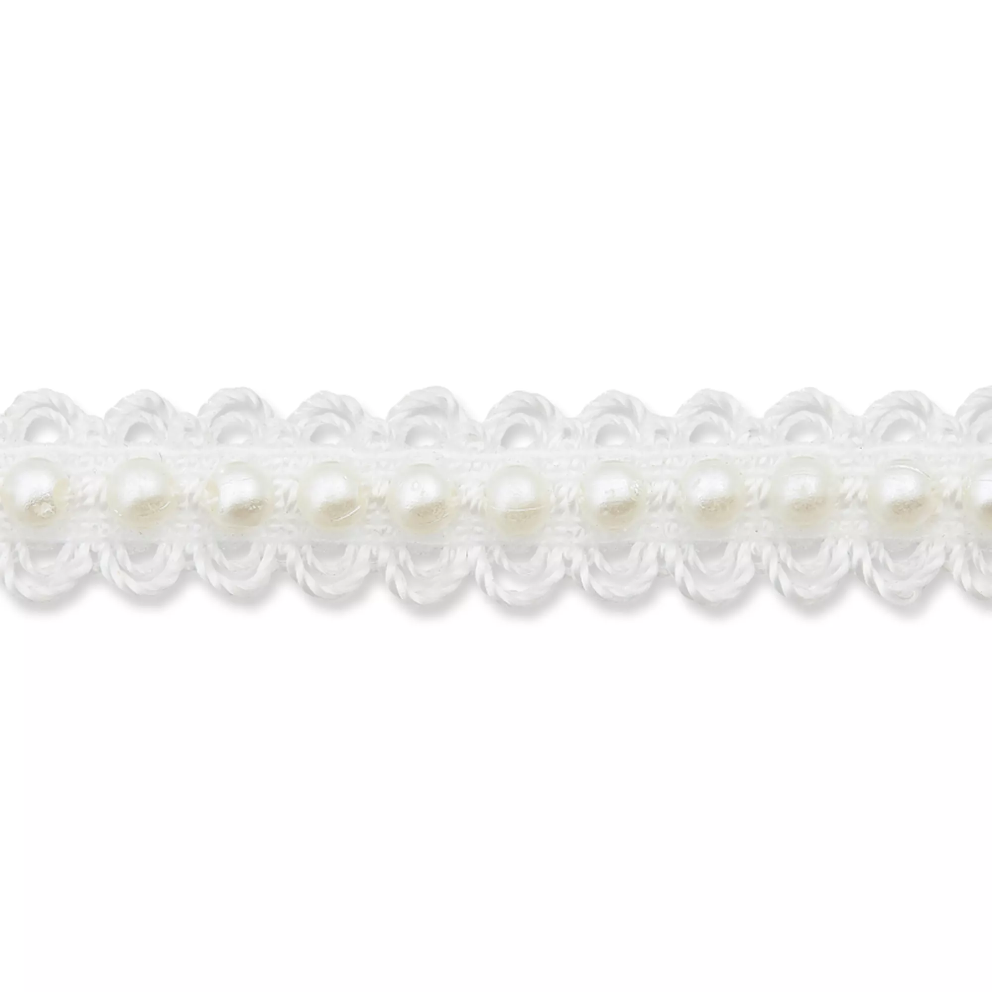 Elastic ribbon with pearls