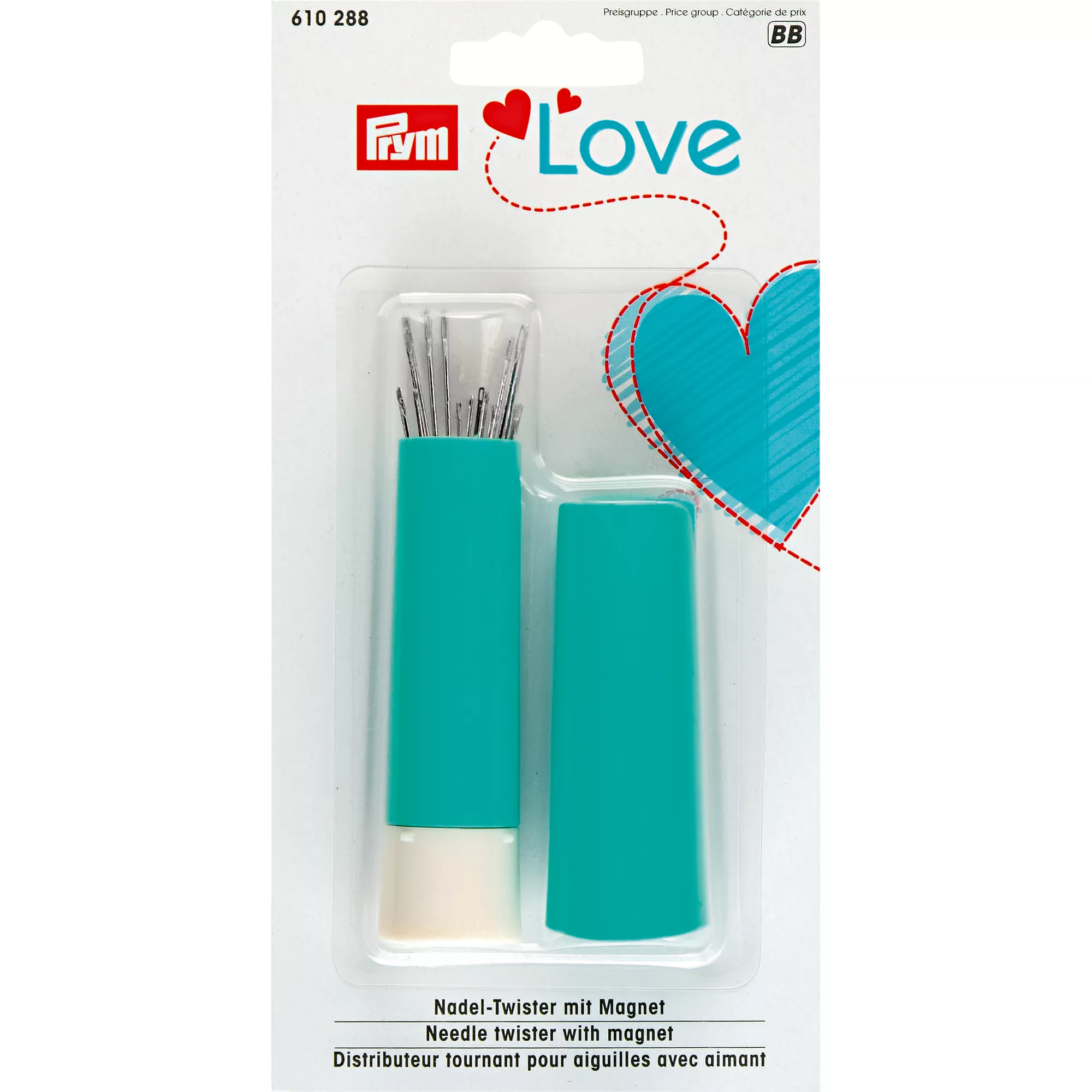 Needle twister, Prym Love, with sewing and darning needles Needle twister, Prym Love, with sewing and darning needles