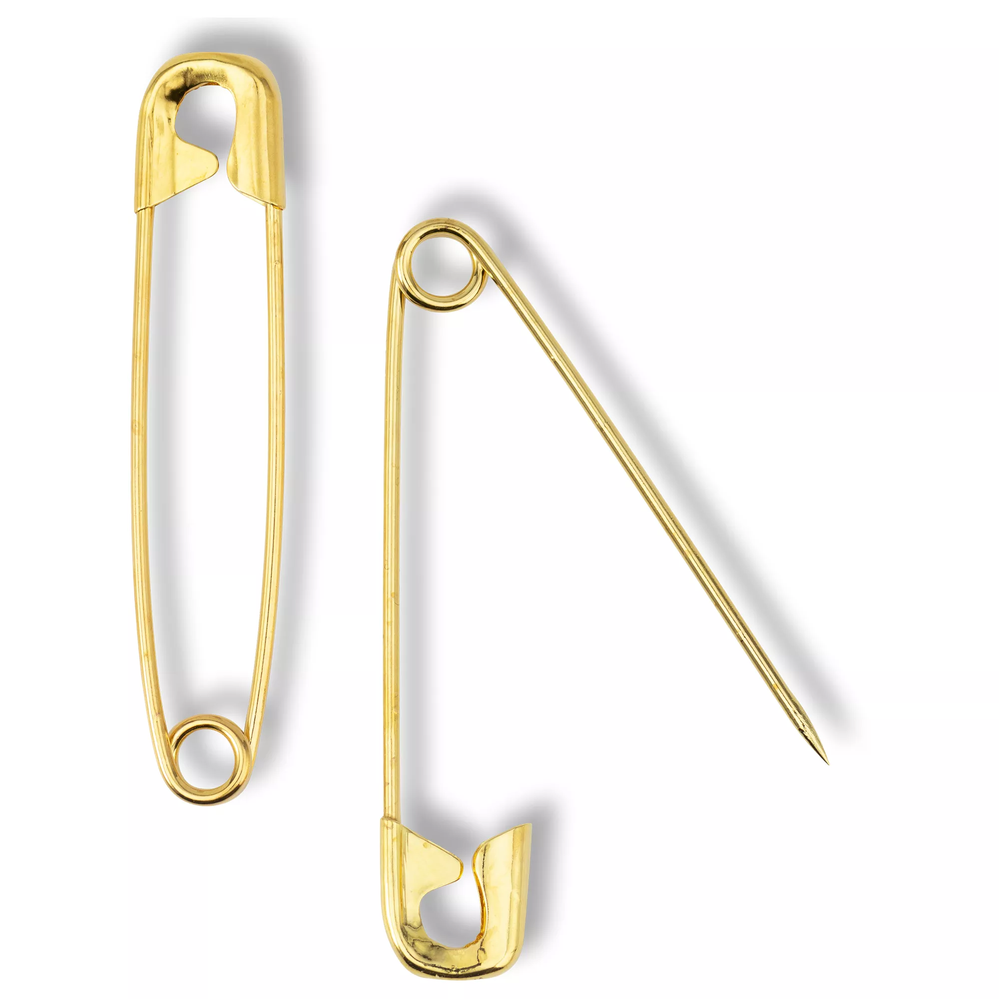 Safety pins, No. 3, 50mm, gold-coloured
