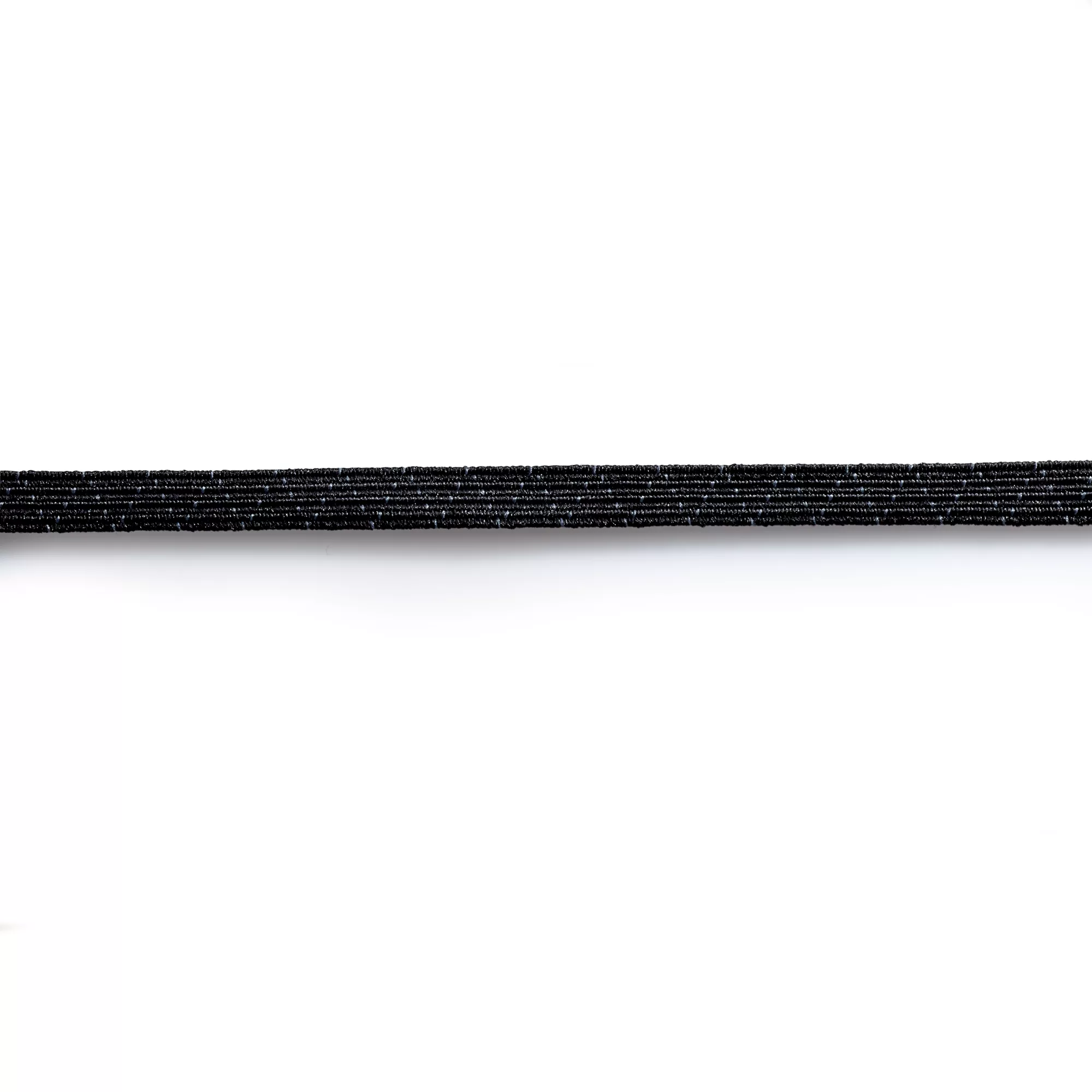 Super elastico lavabile, 7mm, nero, 3m