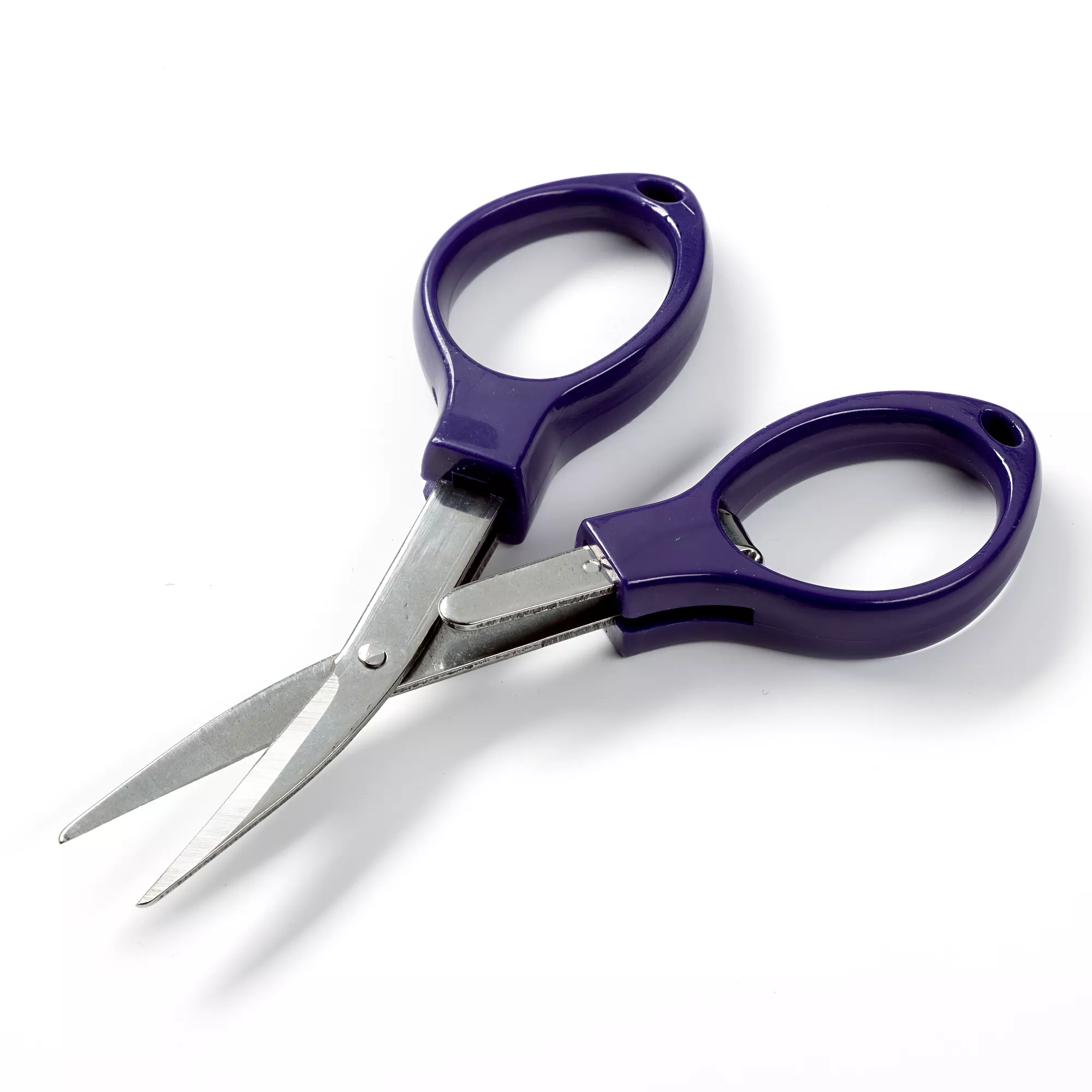 Foldable scissors handle dark violet 10 cm