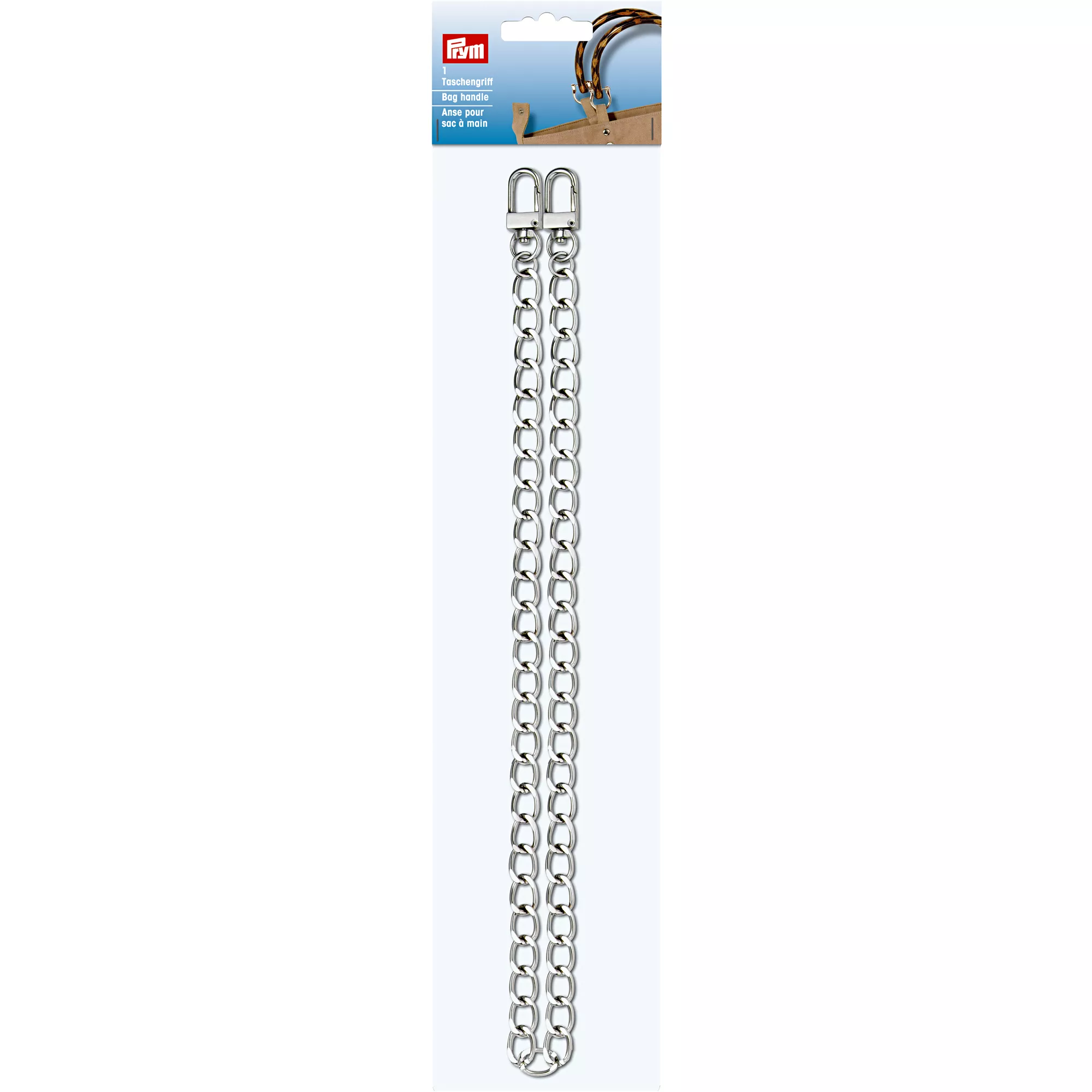 Bag handle loop Mia, silver-coloured