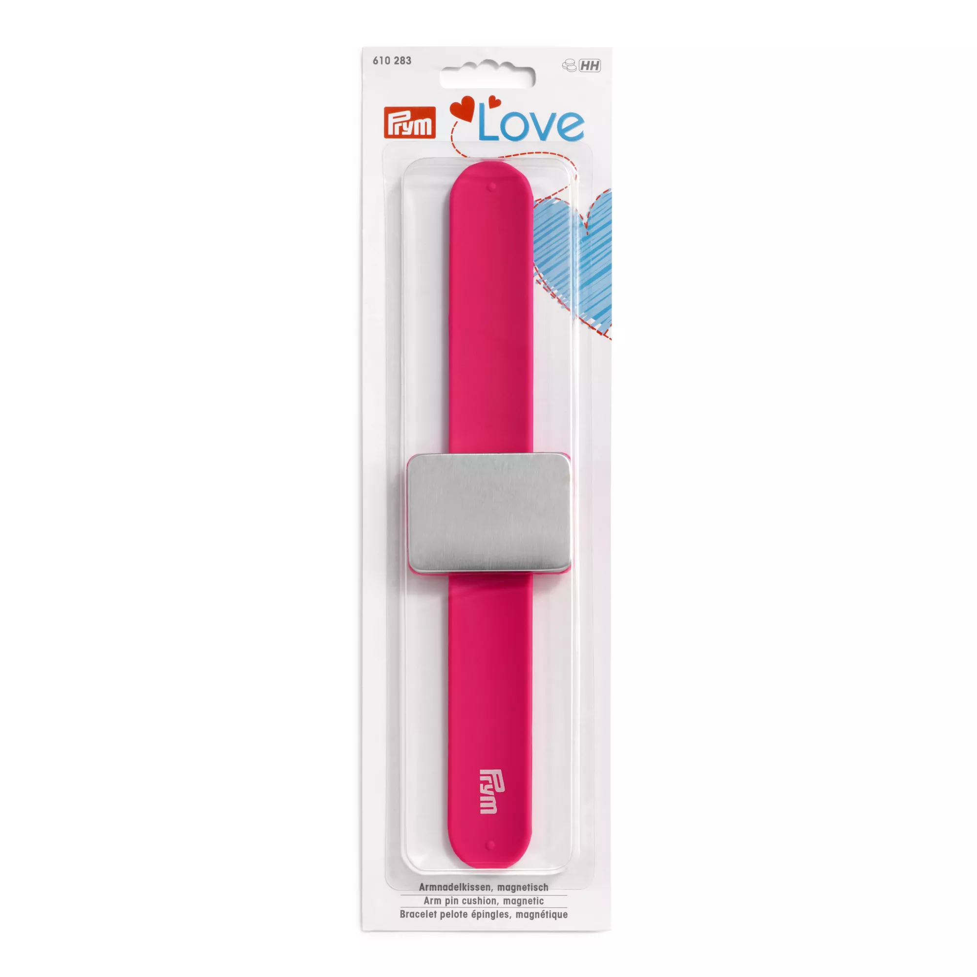 Arm pin cushion, magnetic, Prym Love, pink