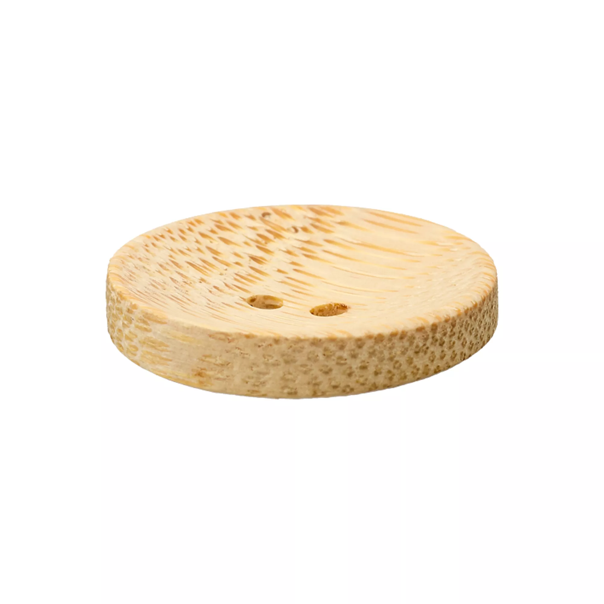 Bambusknopf 2-Loch, 25mm, beige