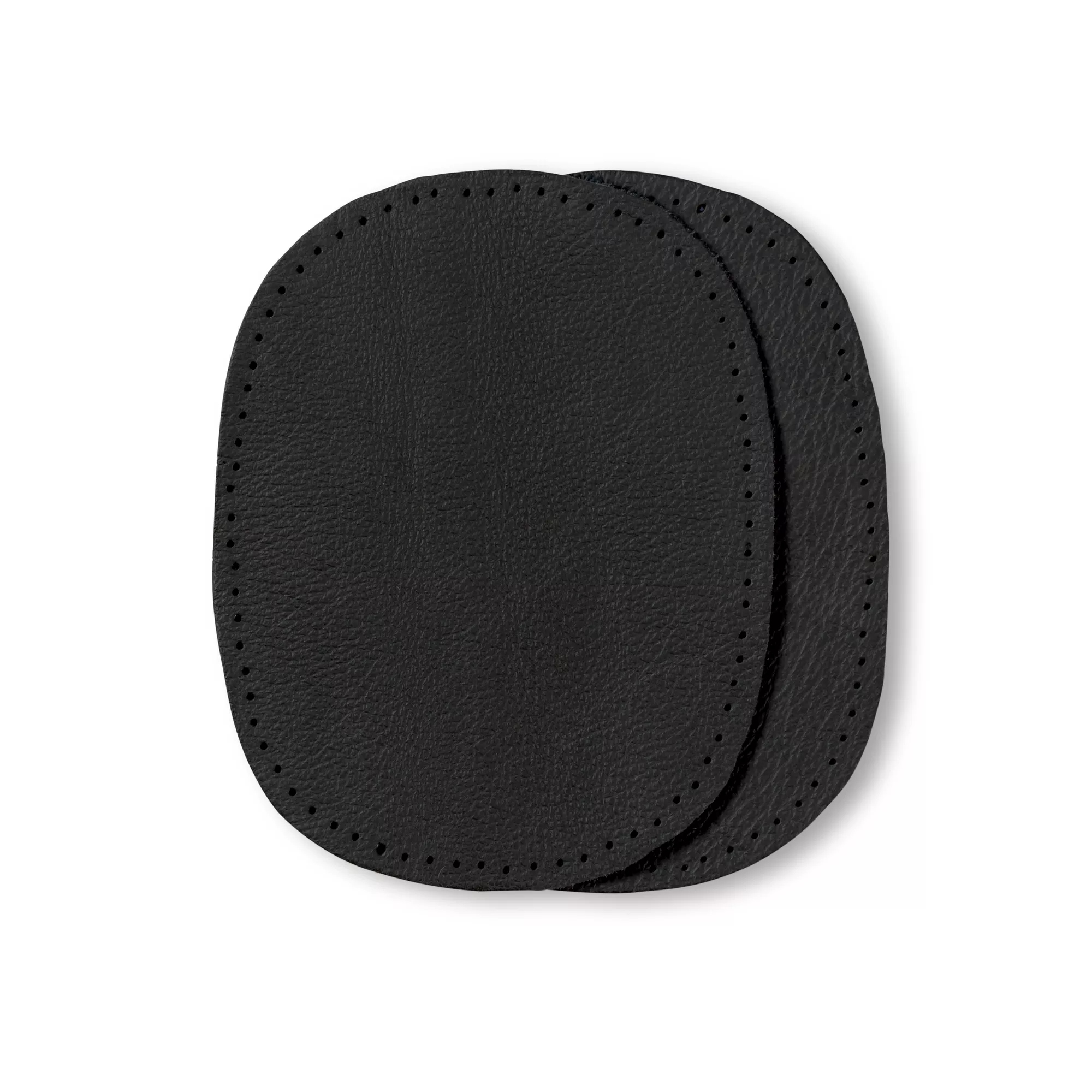 Sew-on nappa leather patches, 10 x 14cm, dark grey