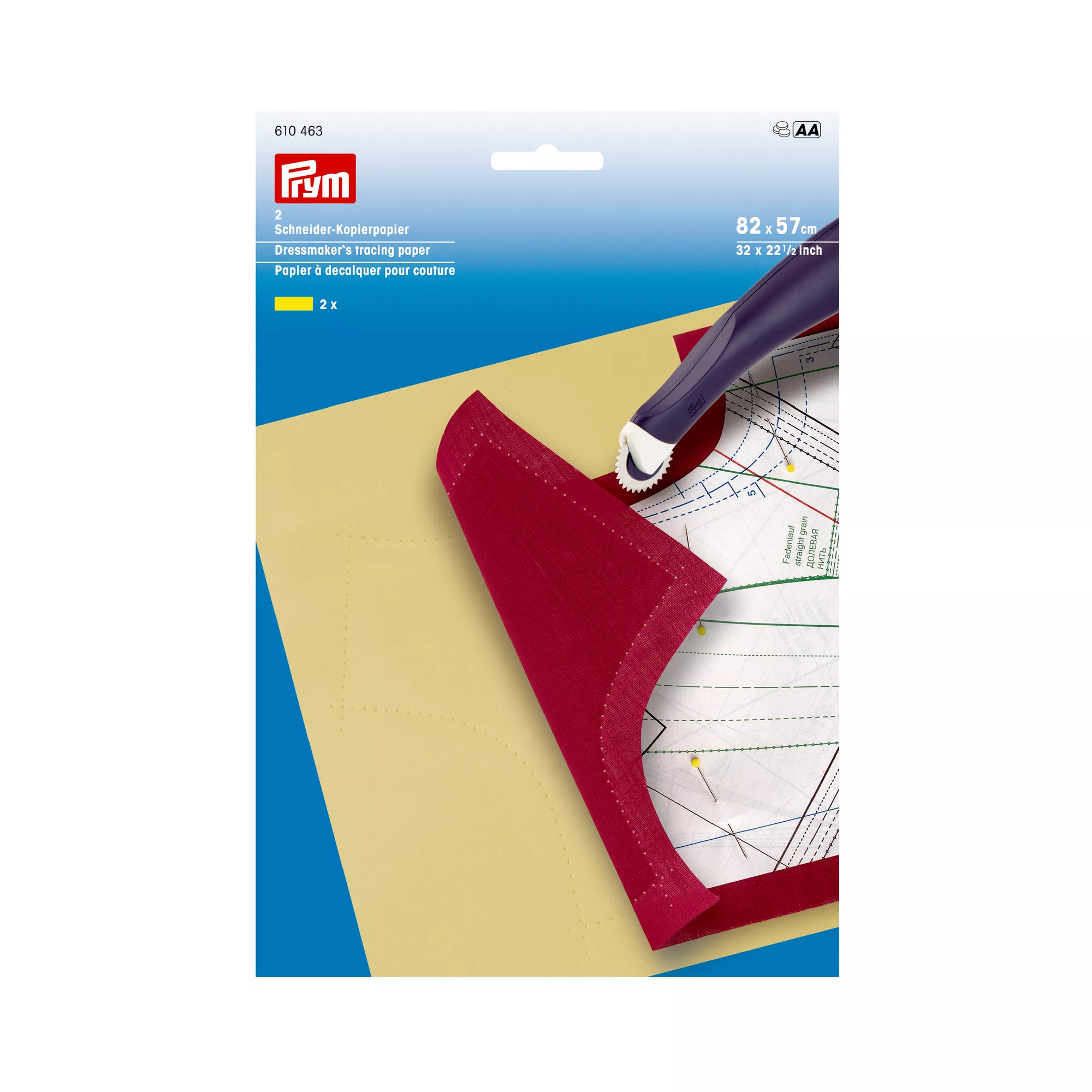 Dressmakers tracing paper, yellow