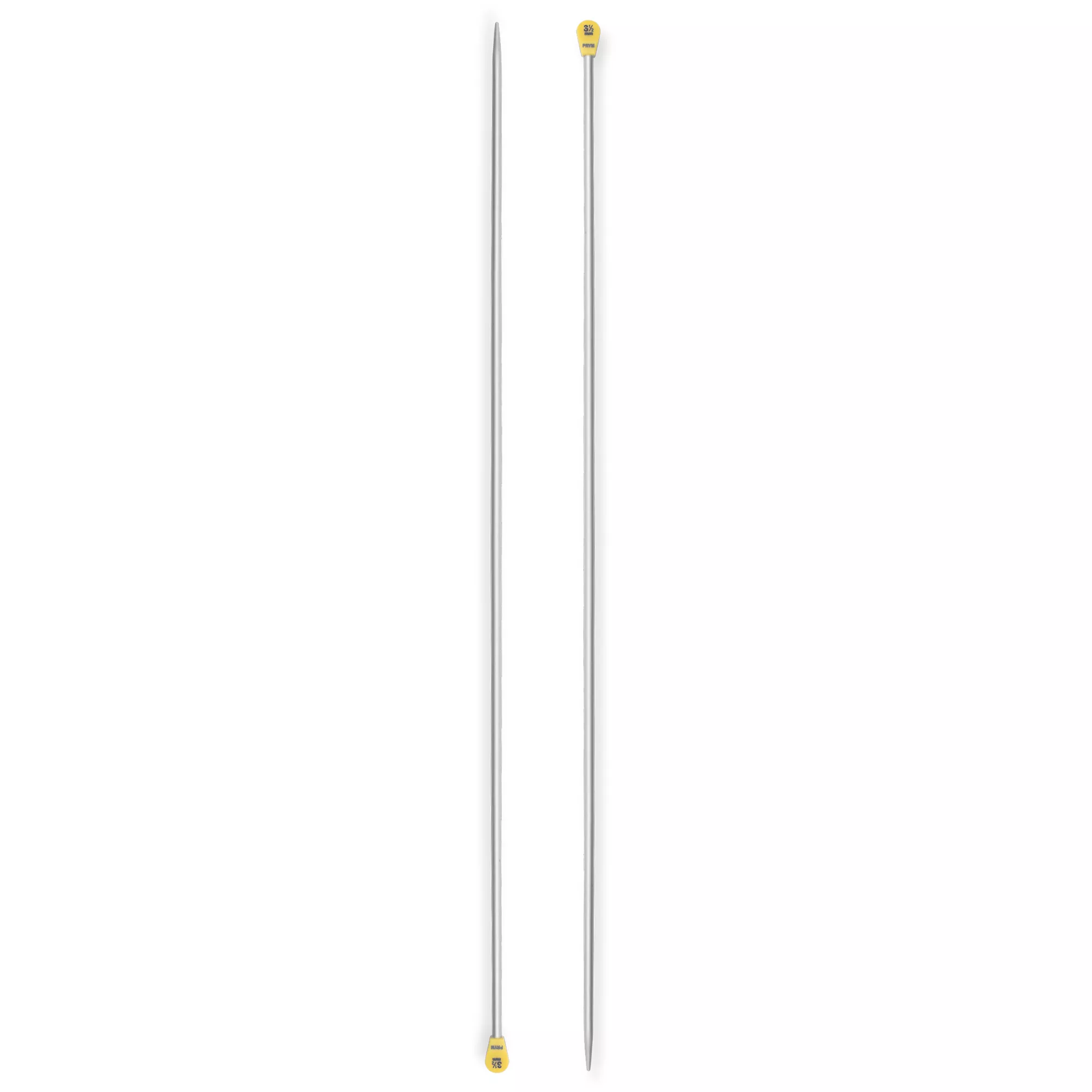 Ferri maglia con pomoli, alluminio, 40cm, 3,50mm, grigio