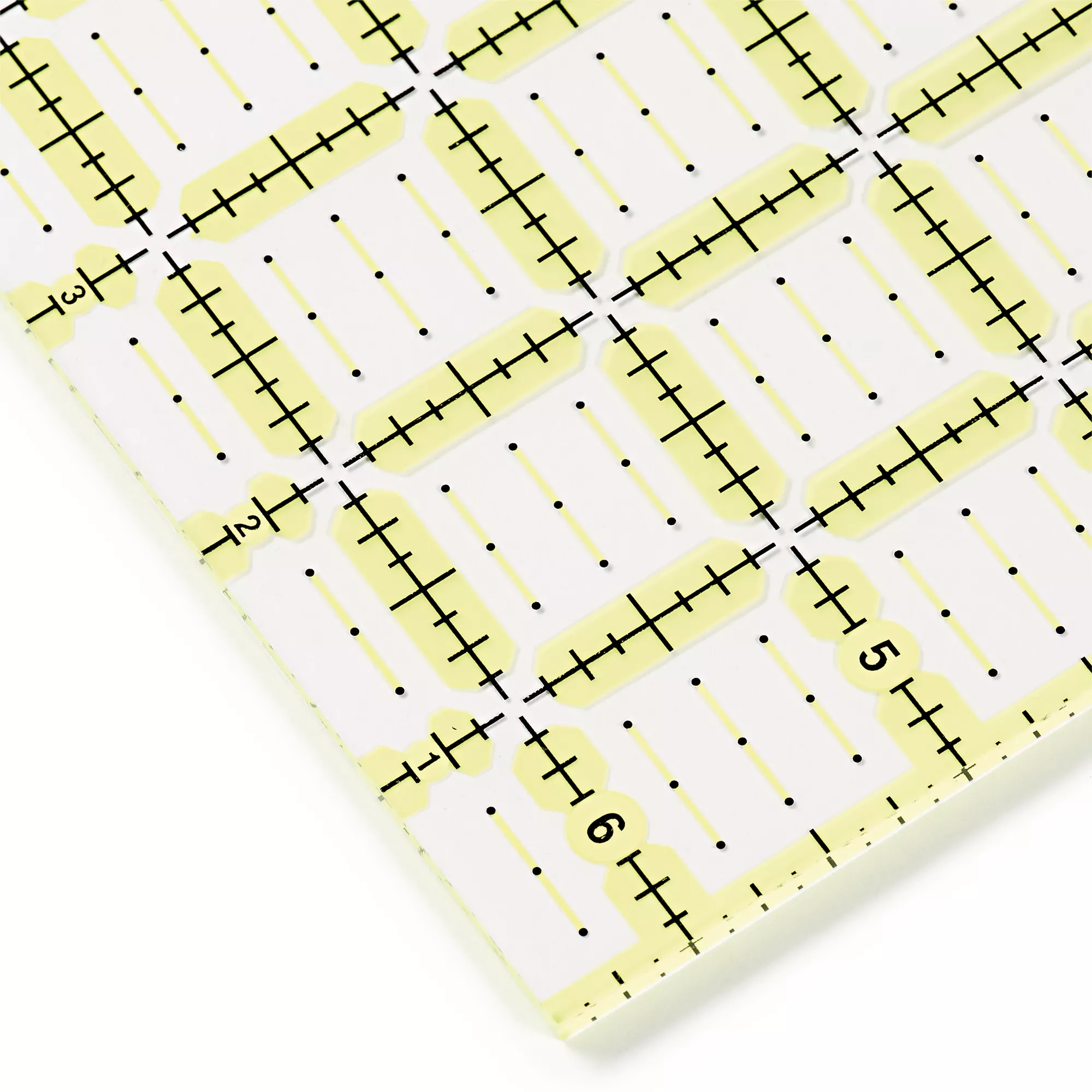 Omnigrip non-slip ruler, 6.5x6.5inch
