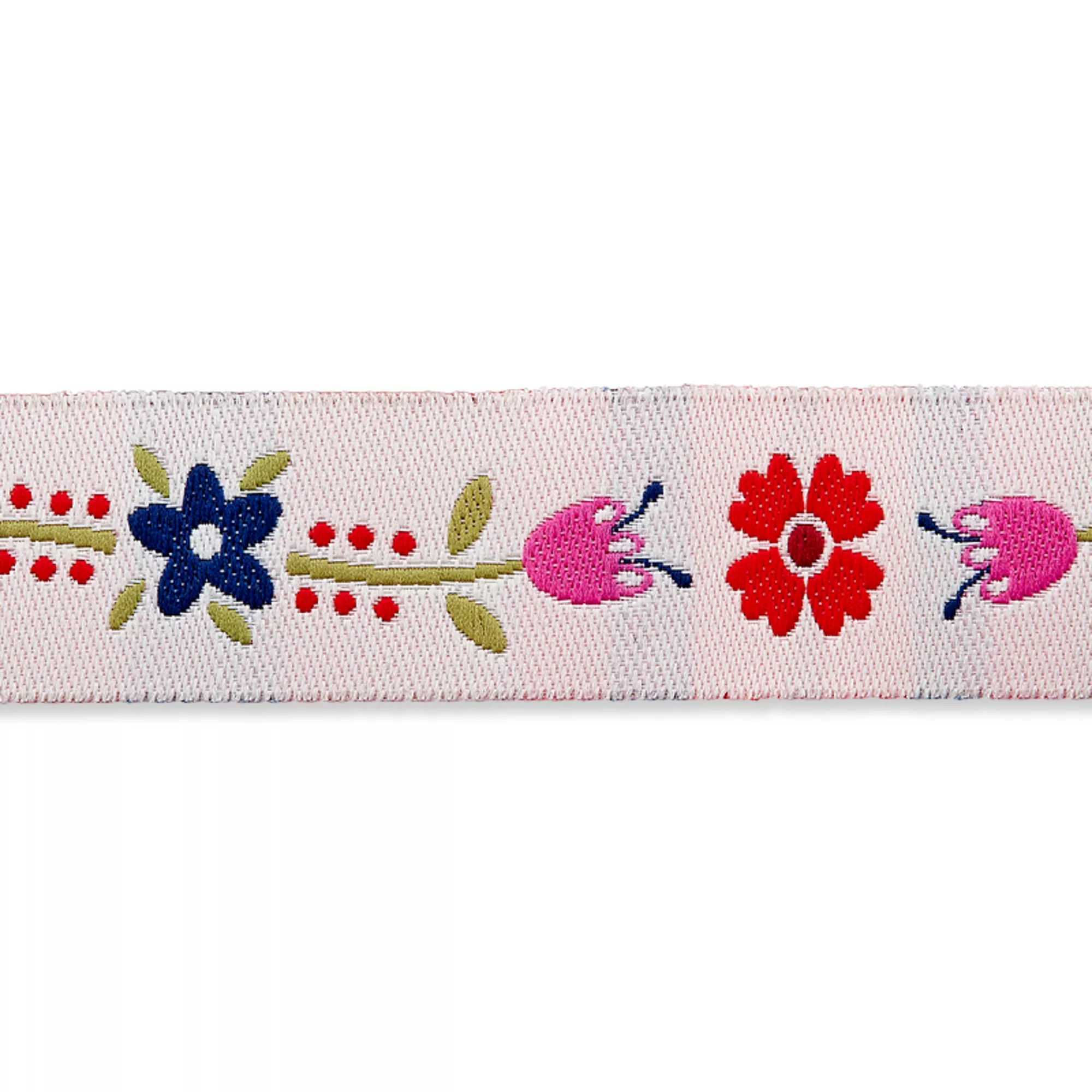Jacquardborte, Blumen, 15mm