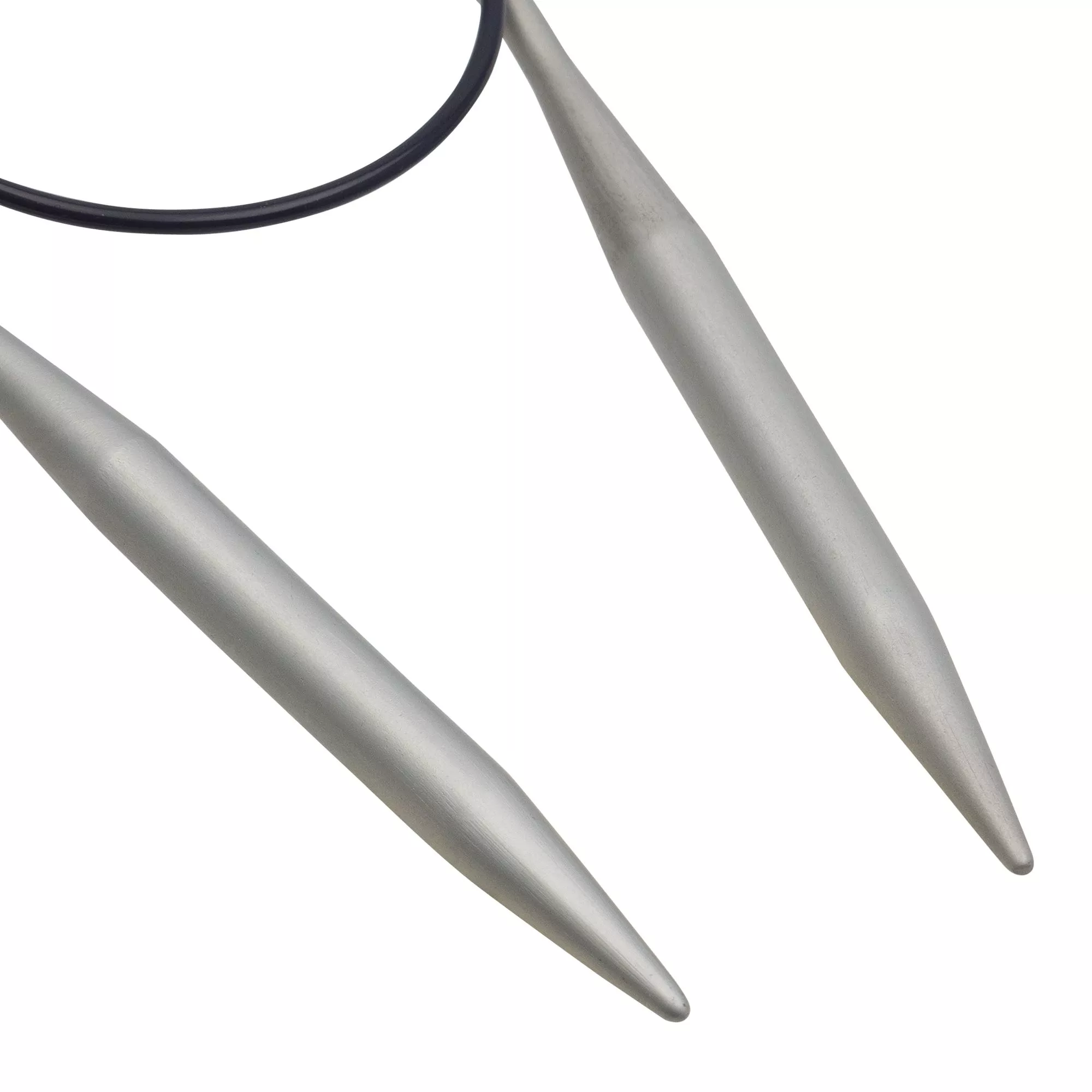 Circular knitting needles, aluminium, 40cm, 7.00mm, grey