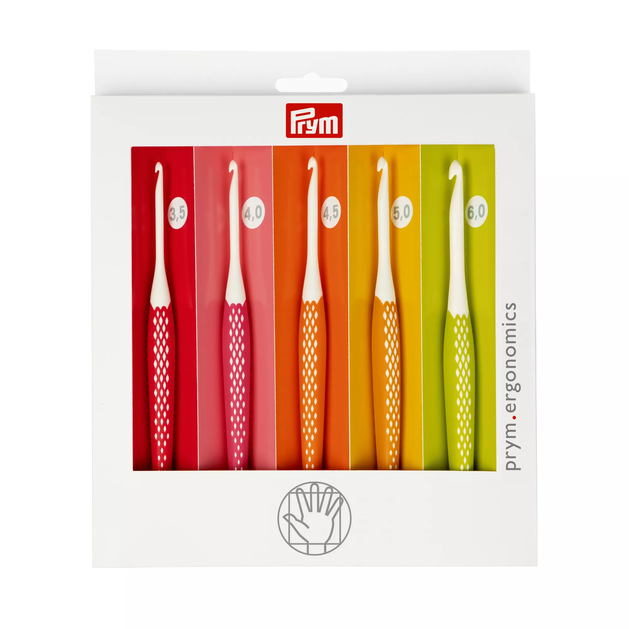 Ganchillos para lana, juego, prym.ergonomics, 3,5-6,0mm