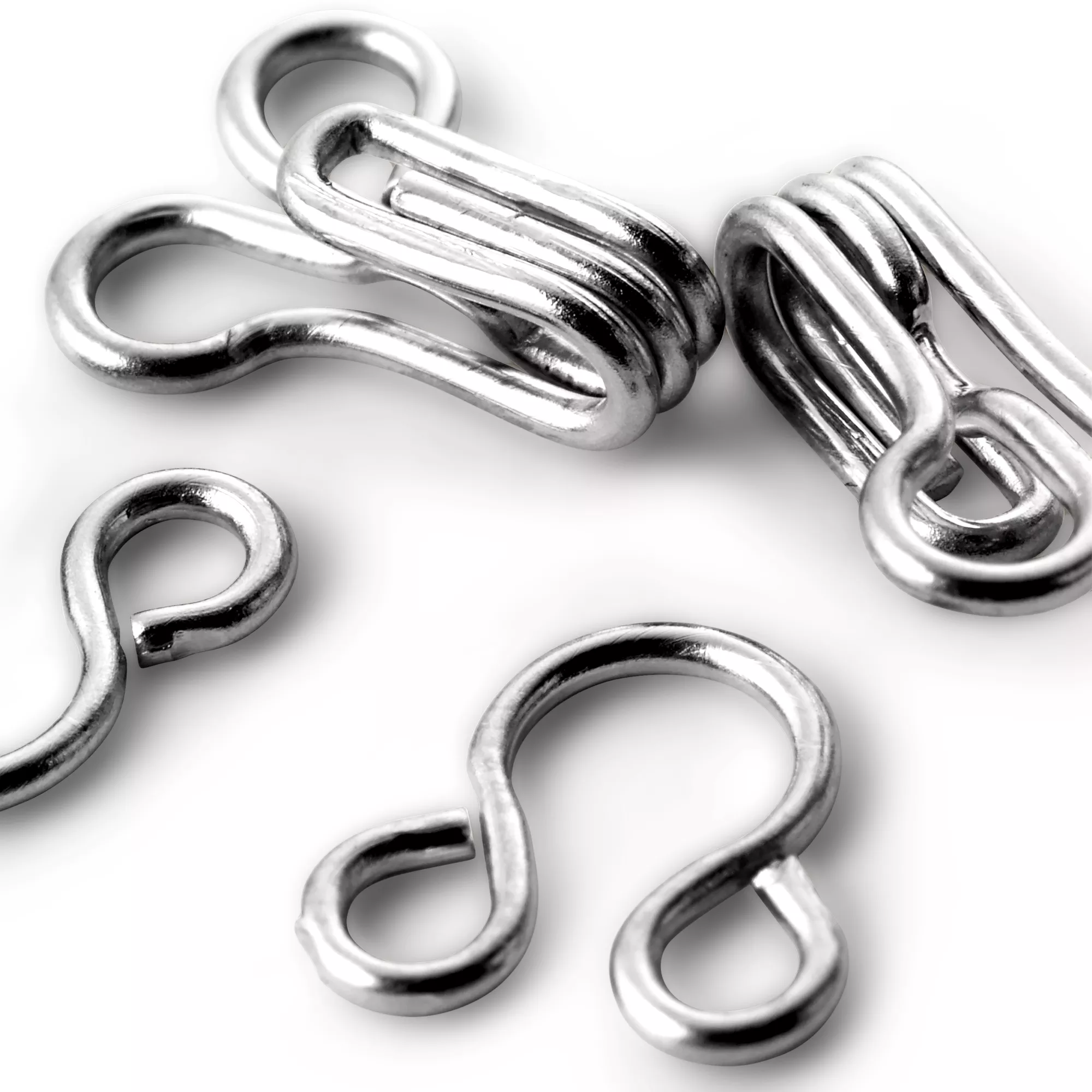 Hooks and eyes, stainless steel