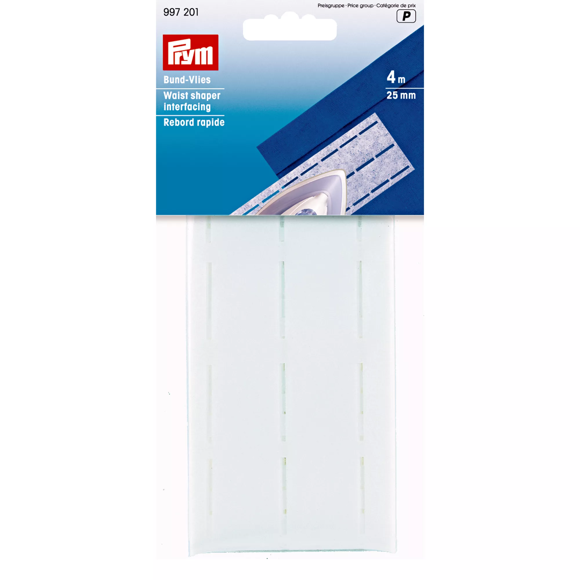 Rebord rapide perforé, 25mm, blanc