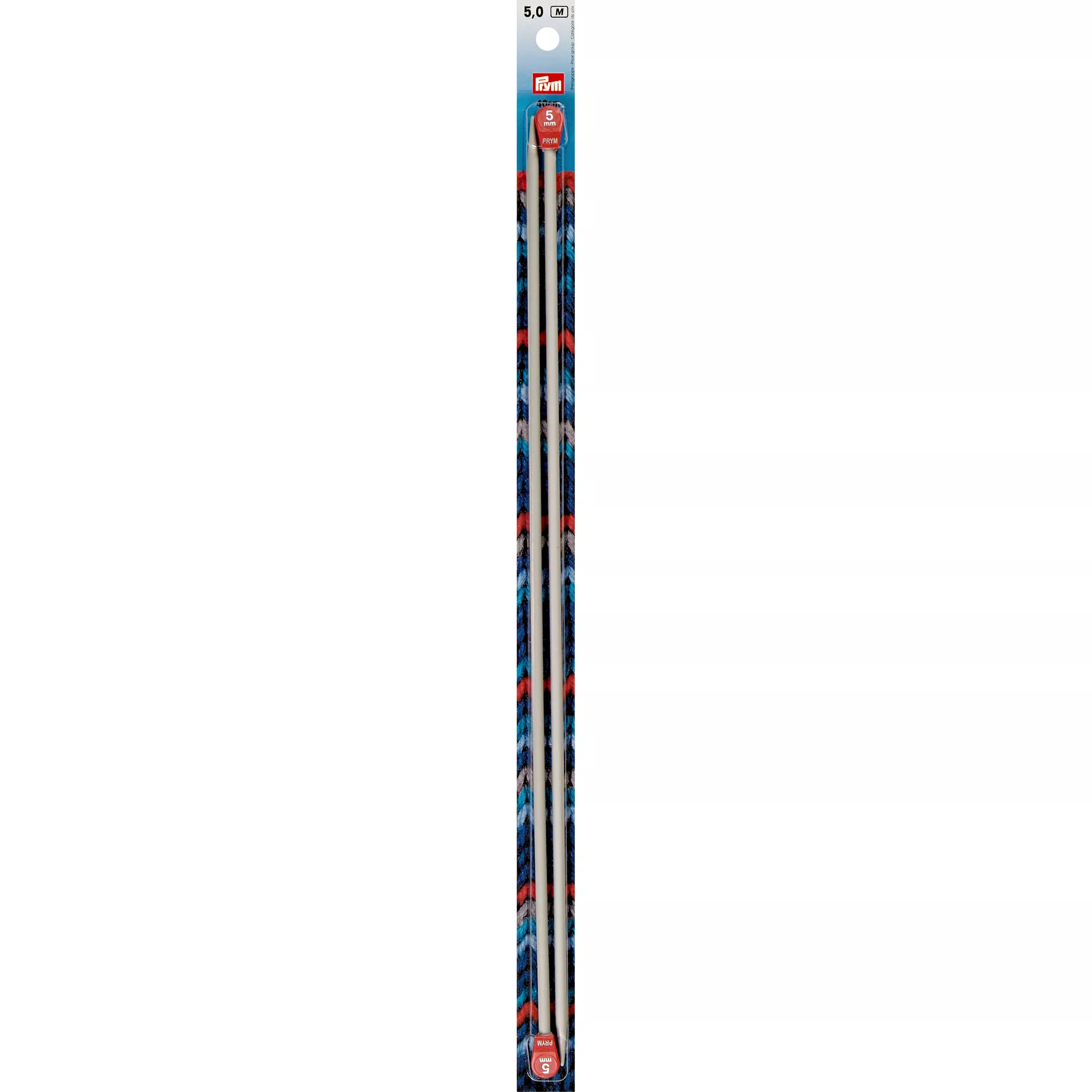 Ferri maglia con pomoli, alluminio, 40cm, 5,00mm, grigio