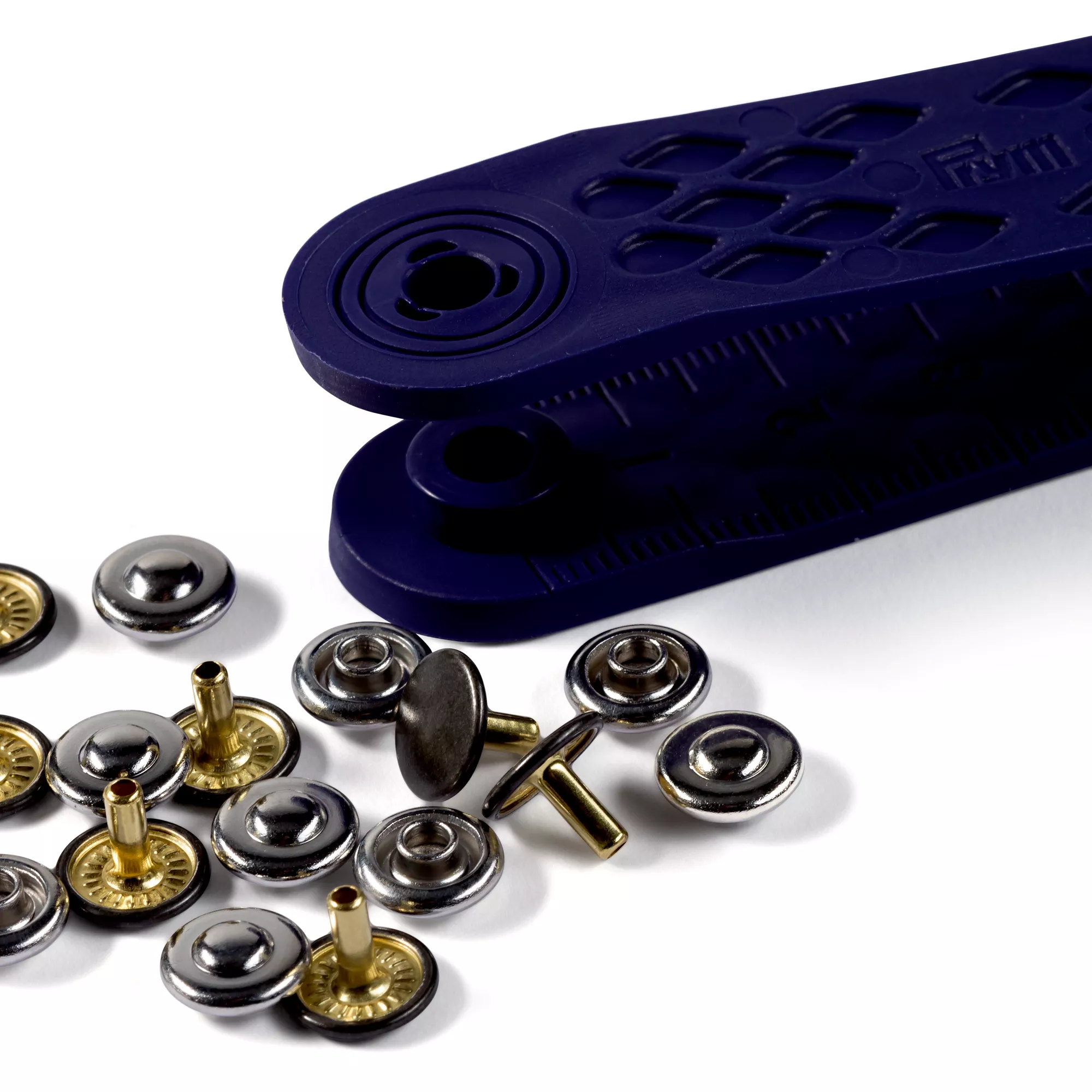 Rivets, 9mm, silver-coloured/old iron
