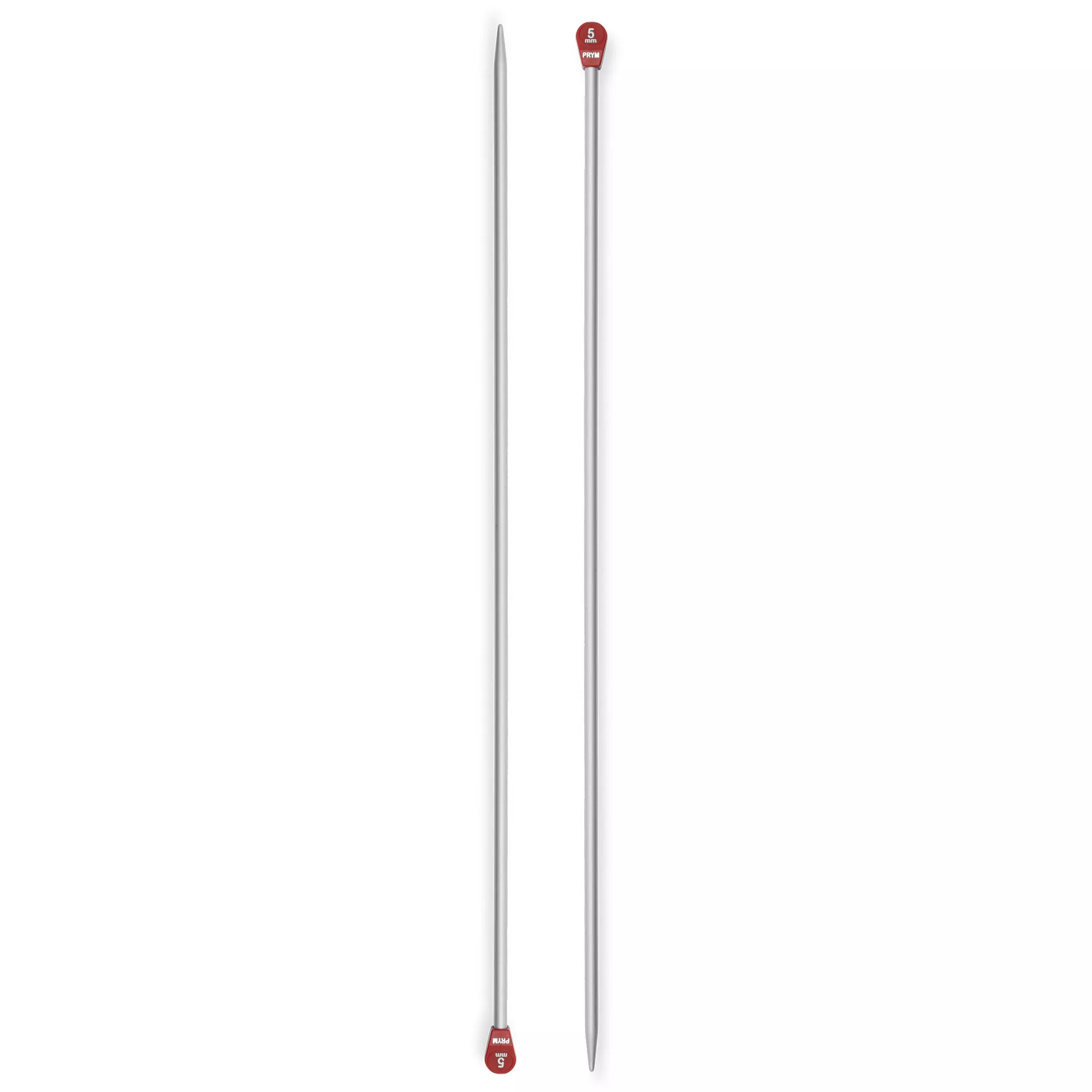Ferri maglia con pomoli, alluminio, 40cm, 5,00mm, grigio