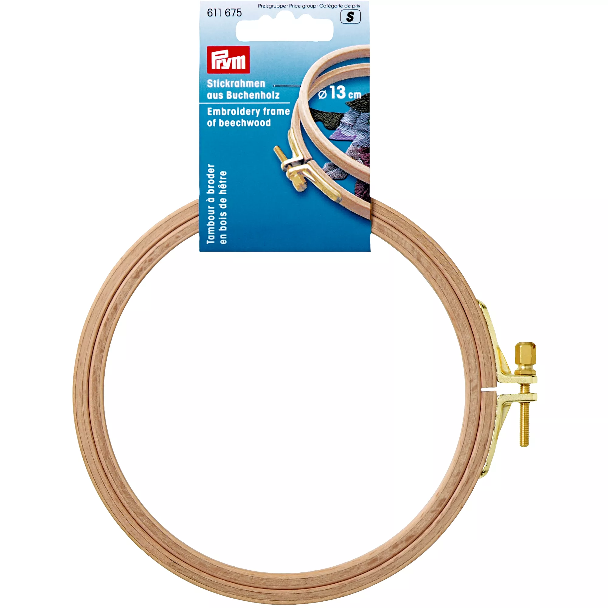 Stickrahmen Buchenholz mit Schraube, 8mmx13cm