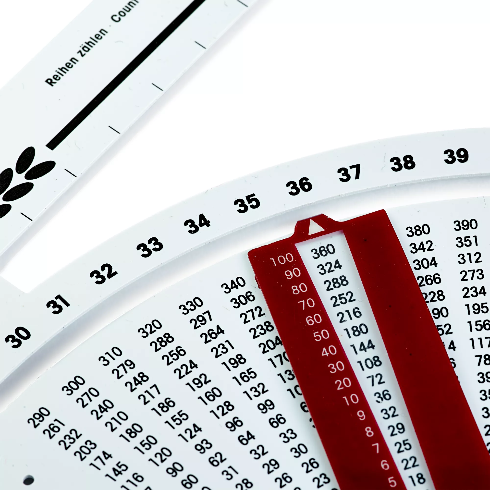 Knitting calculator and counting frame