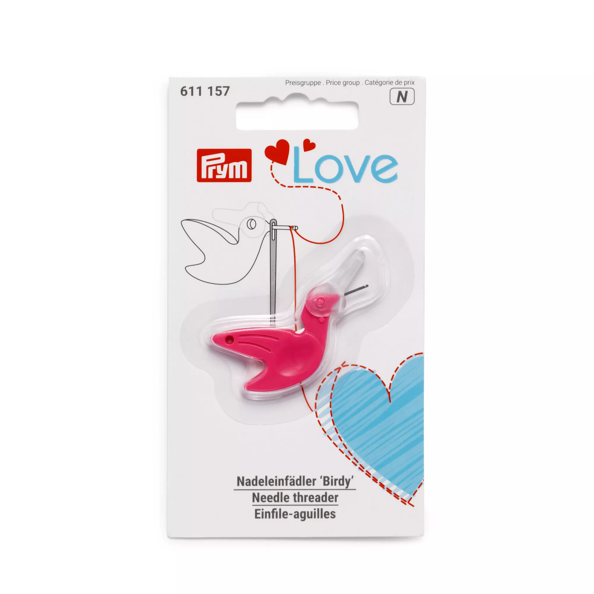 Needle threader Birdy Prym Love, pink