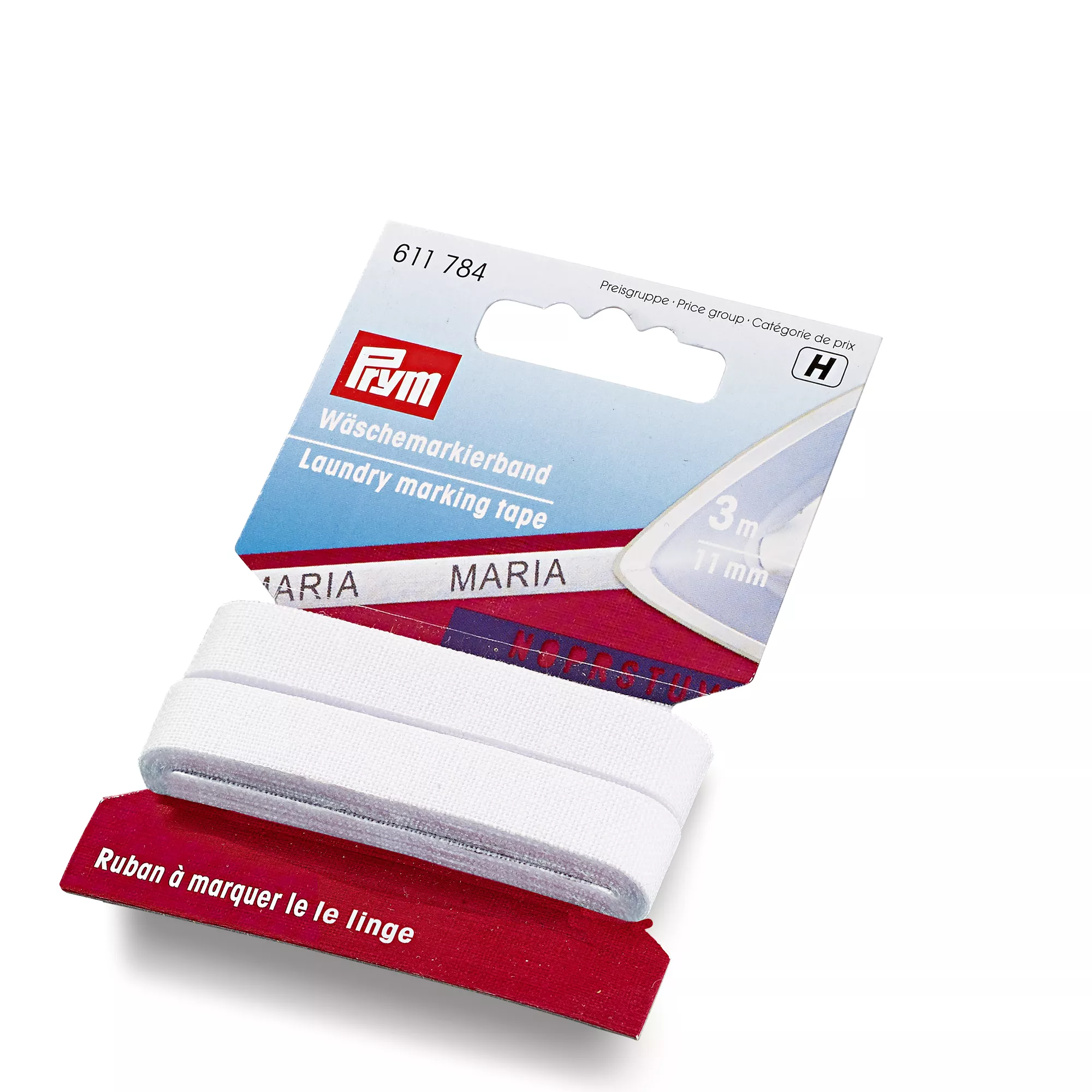 Laundry marking tape, iron-on