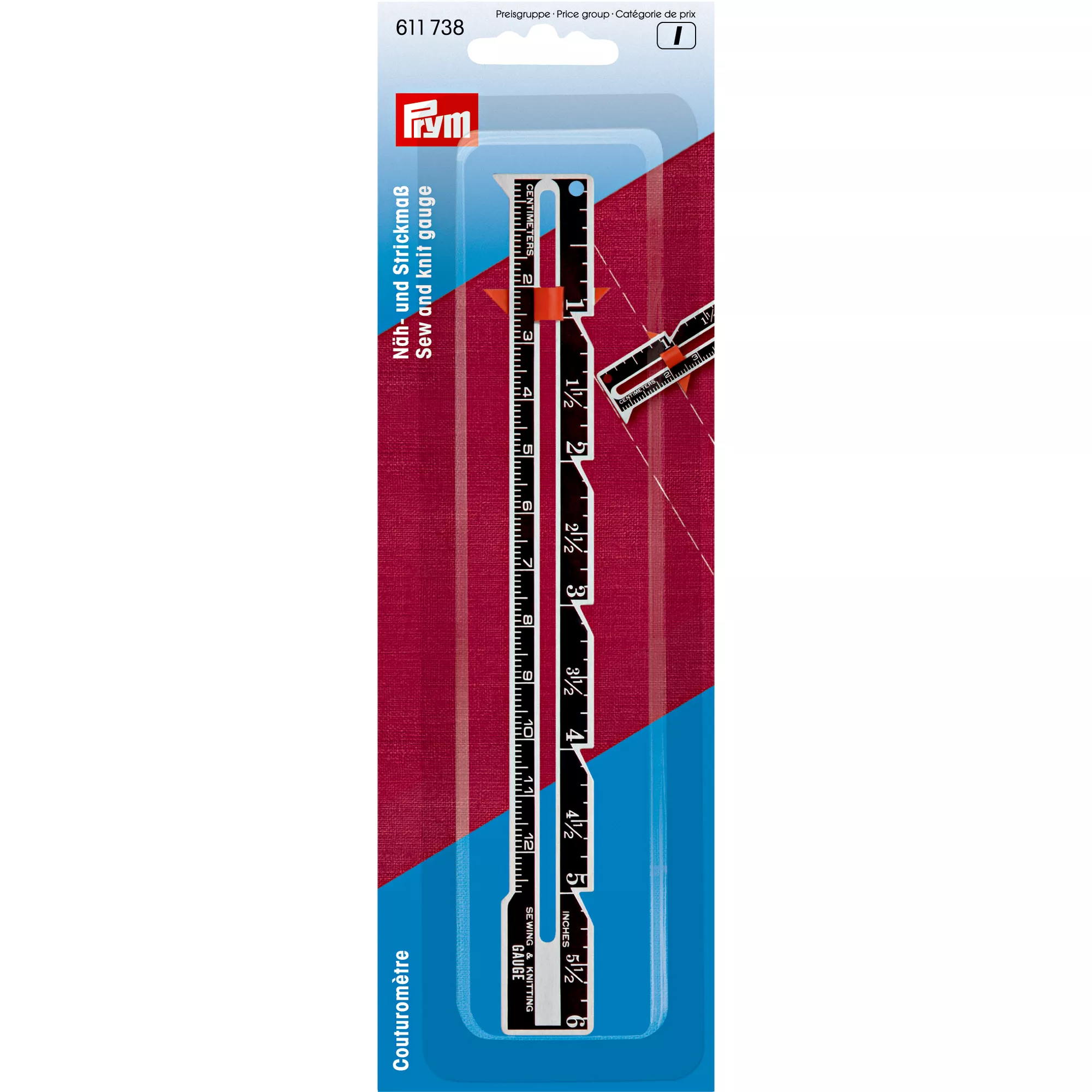 Sewing and knitting measuring tape, cm/inch