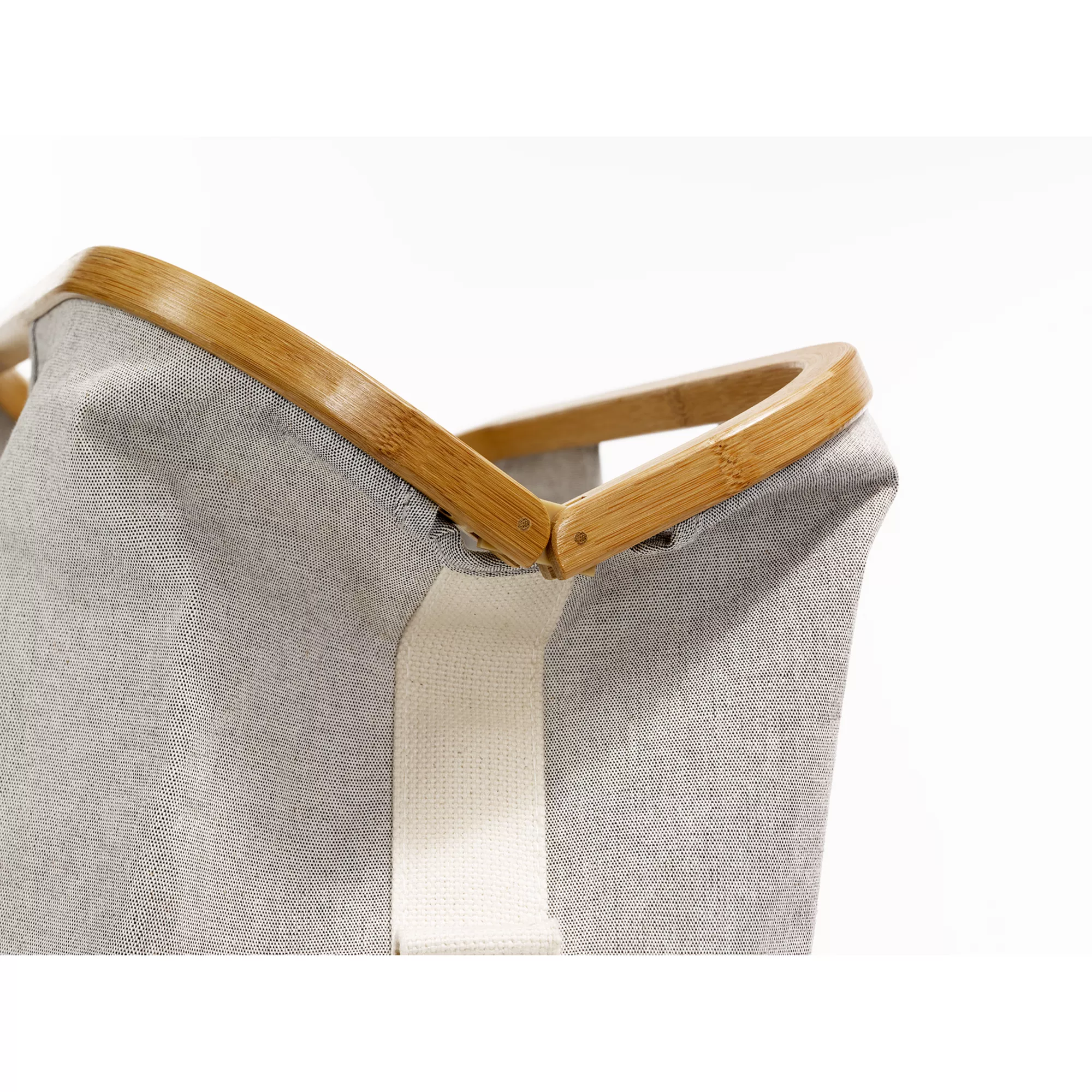 Store & Travel bag, canvas & bamboo M in grey
