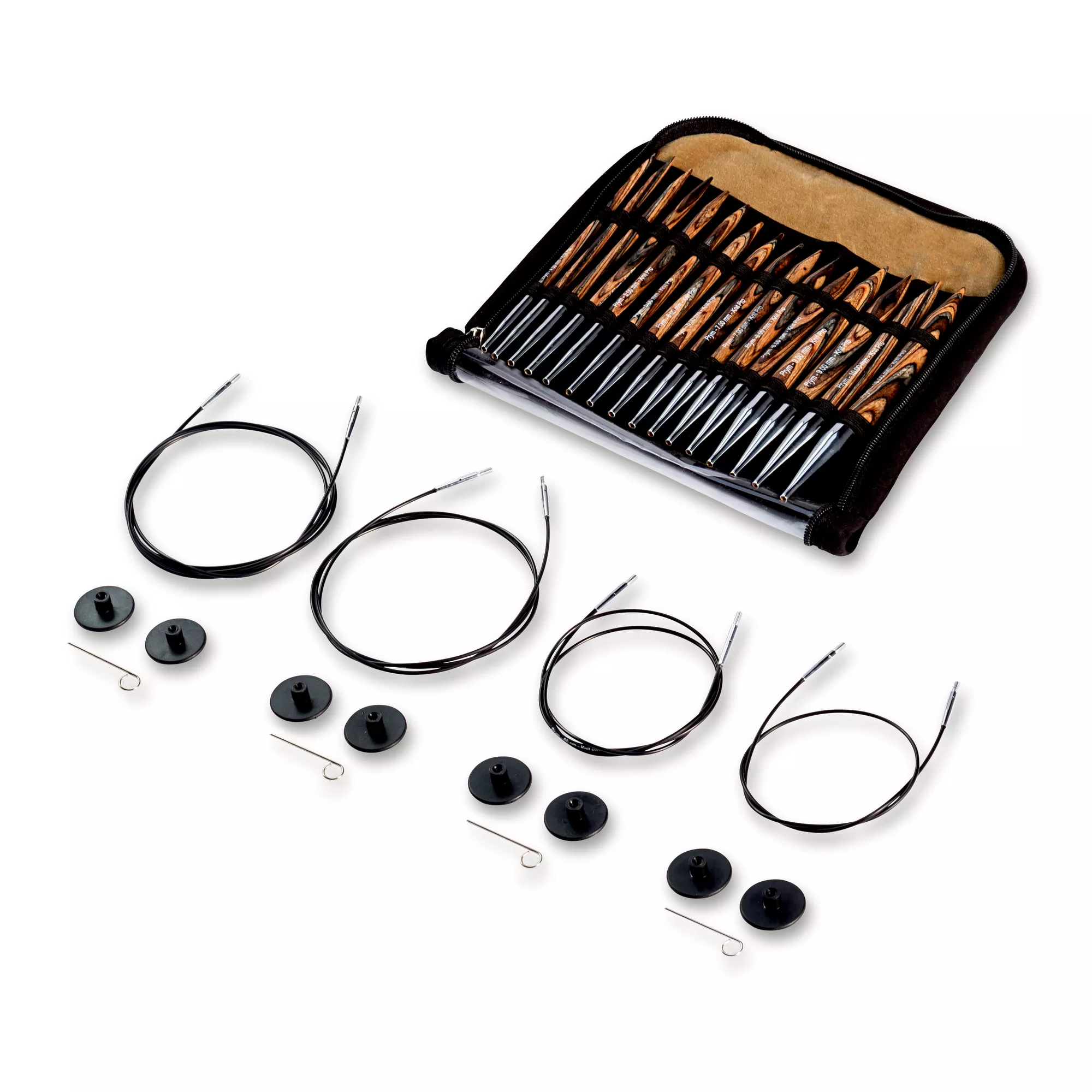 Circular knitting needles set natural, 4.0-10.0mm