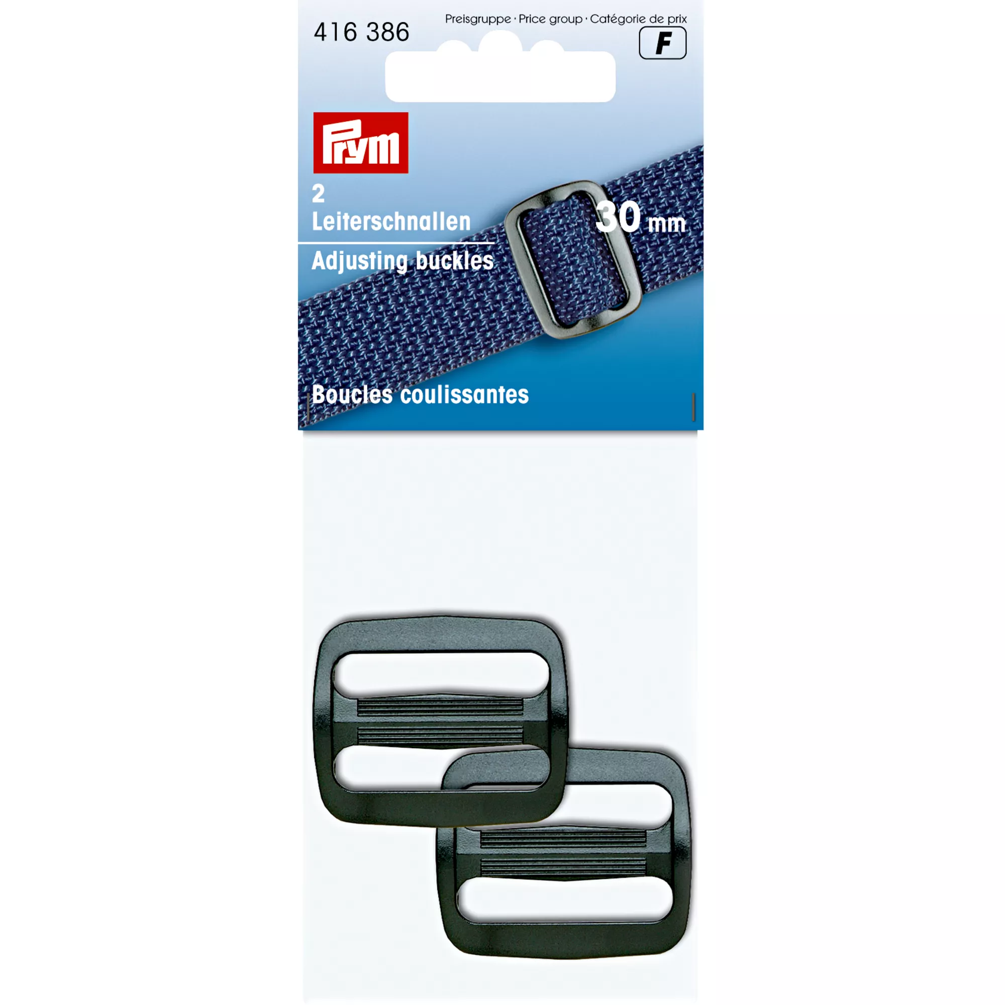 Adjusting buckles, 30mm, black