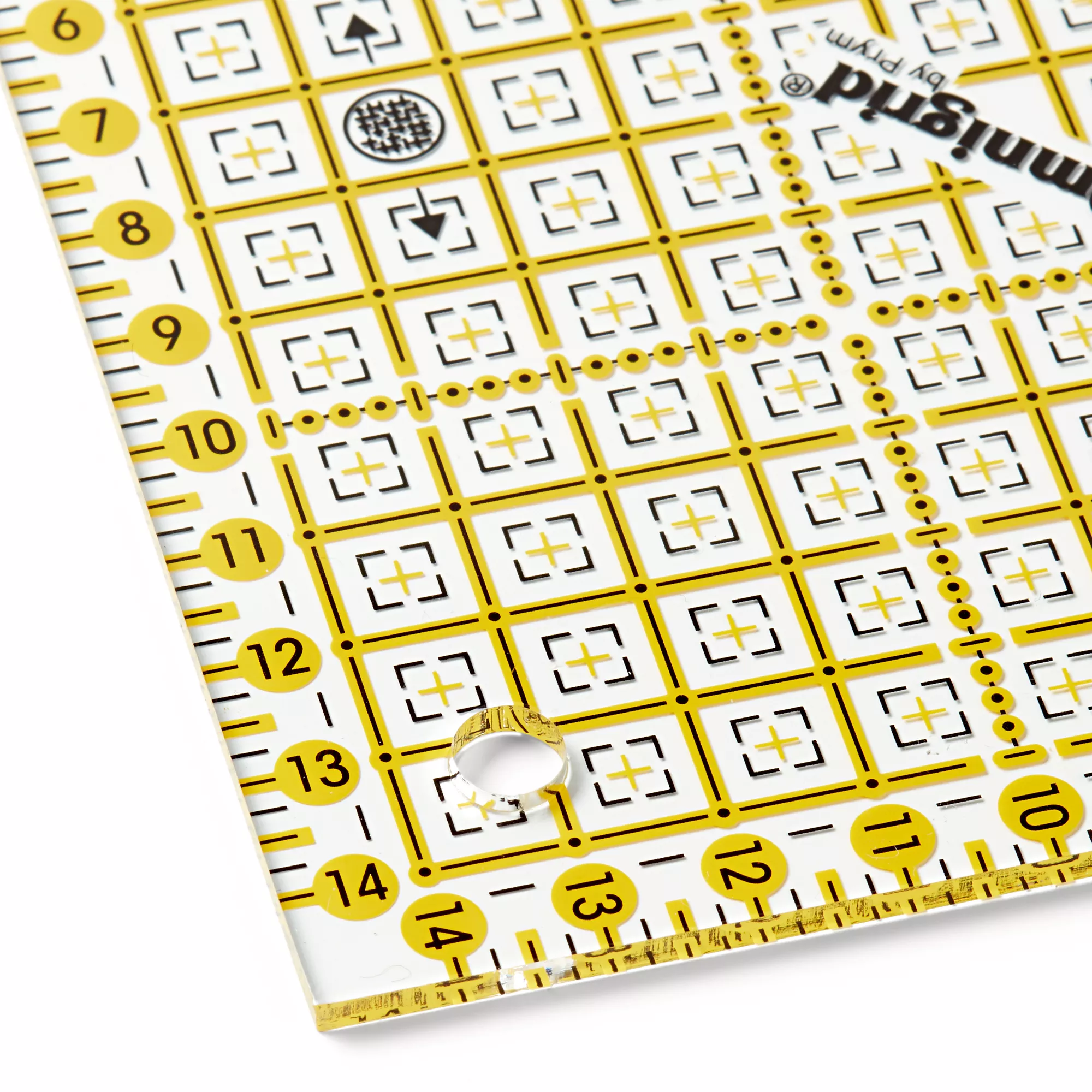 Omnigrid jaunty triangles, inch or cm scale