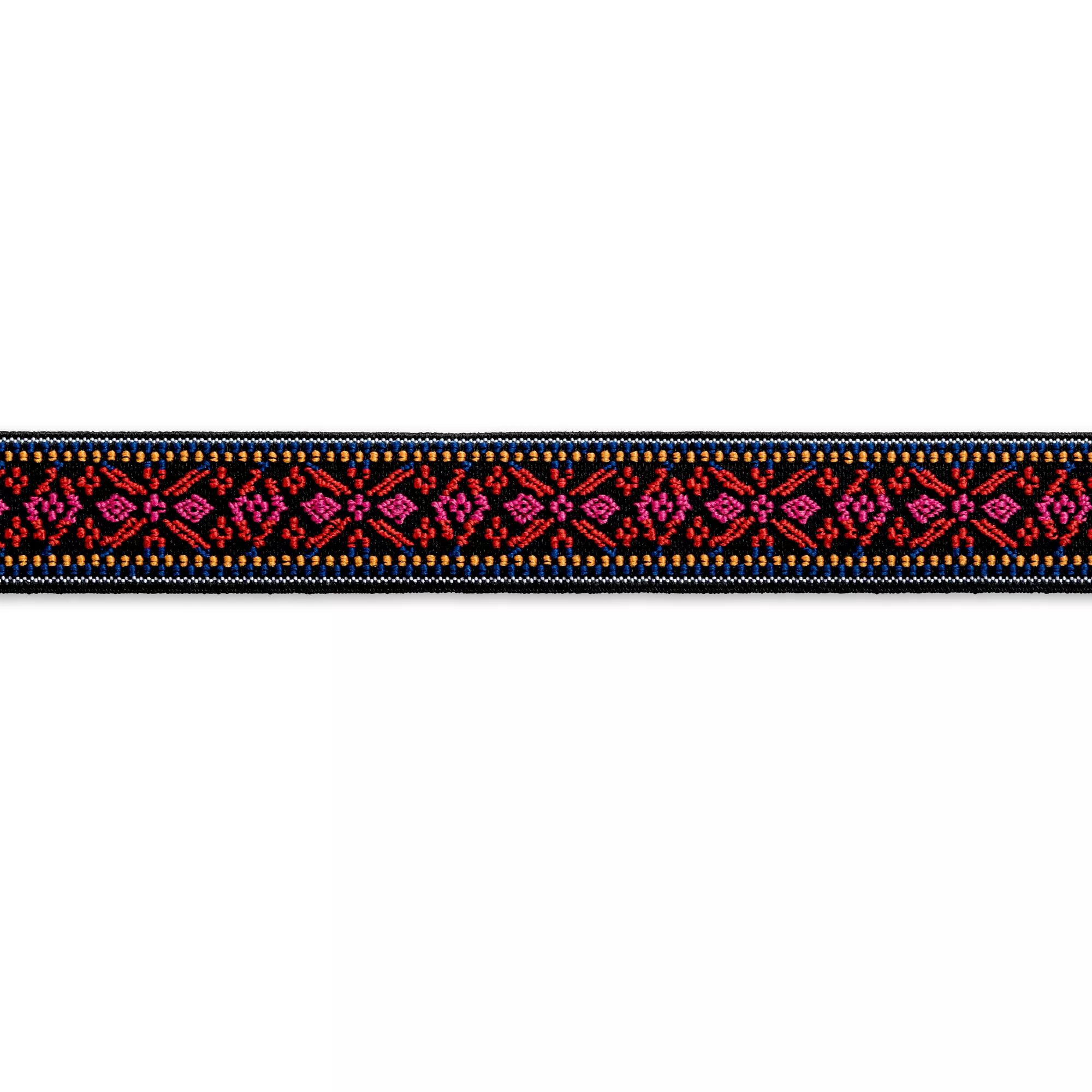 Color elastic, 25mm, flower red/pink