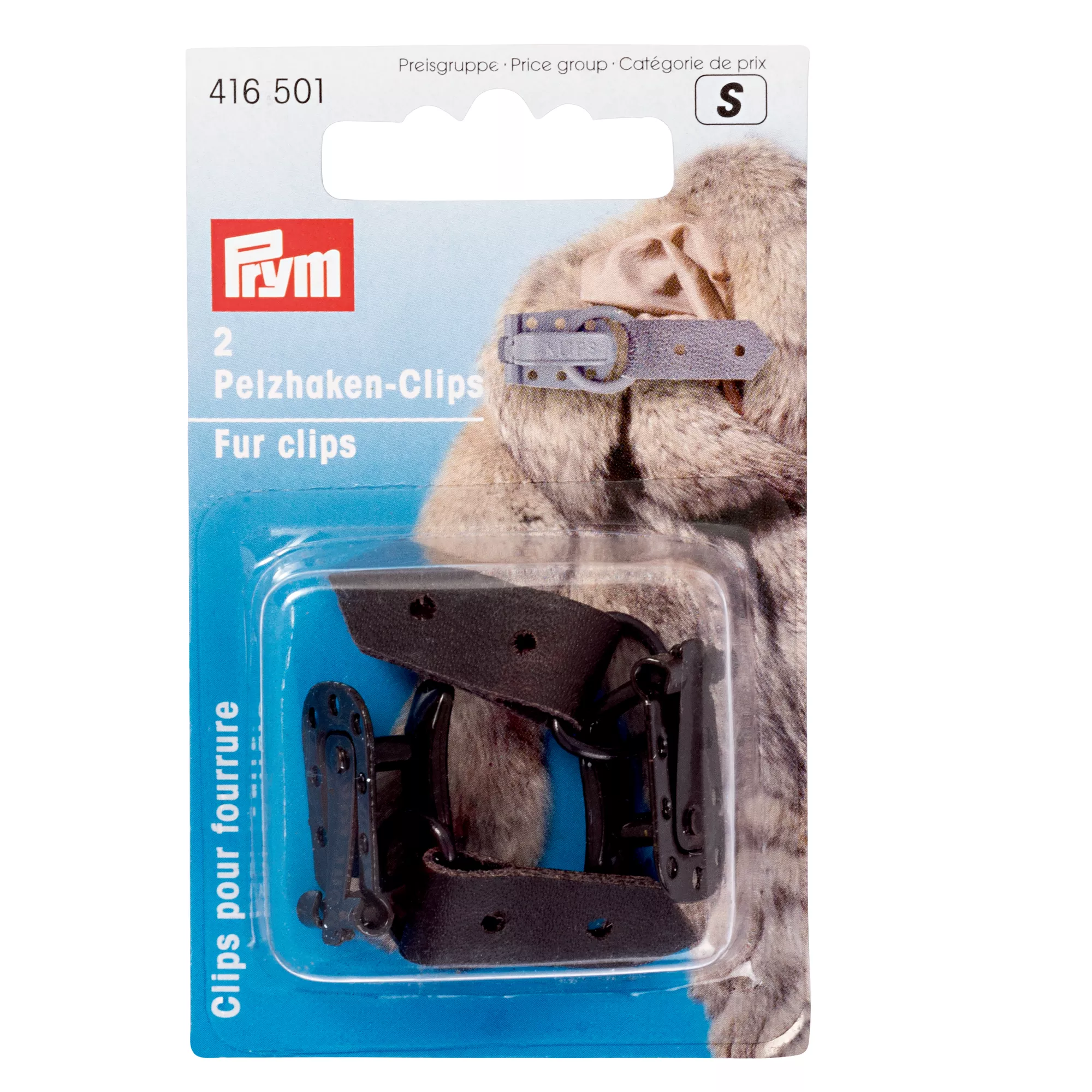 Fur hook clips brown
