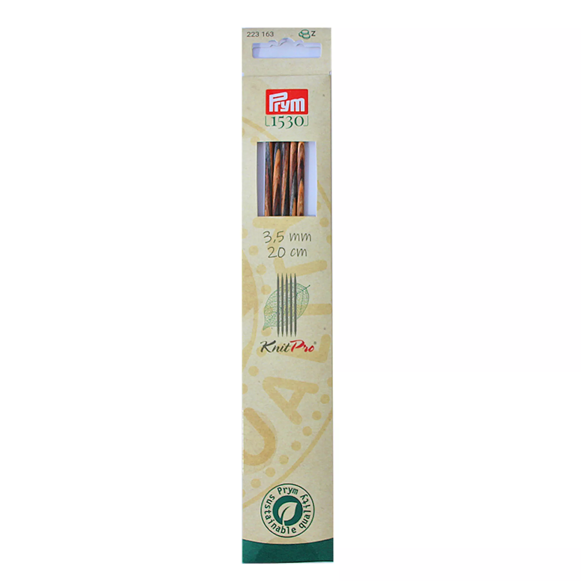 Double-pointed knitting needles, Natural, 20cm, 3.50mm