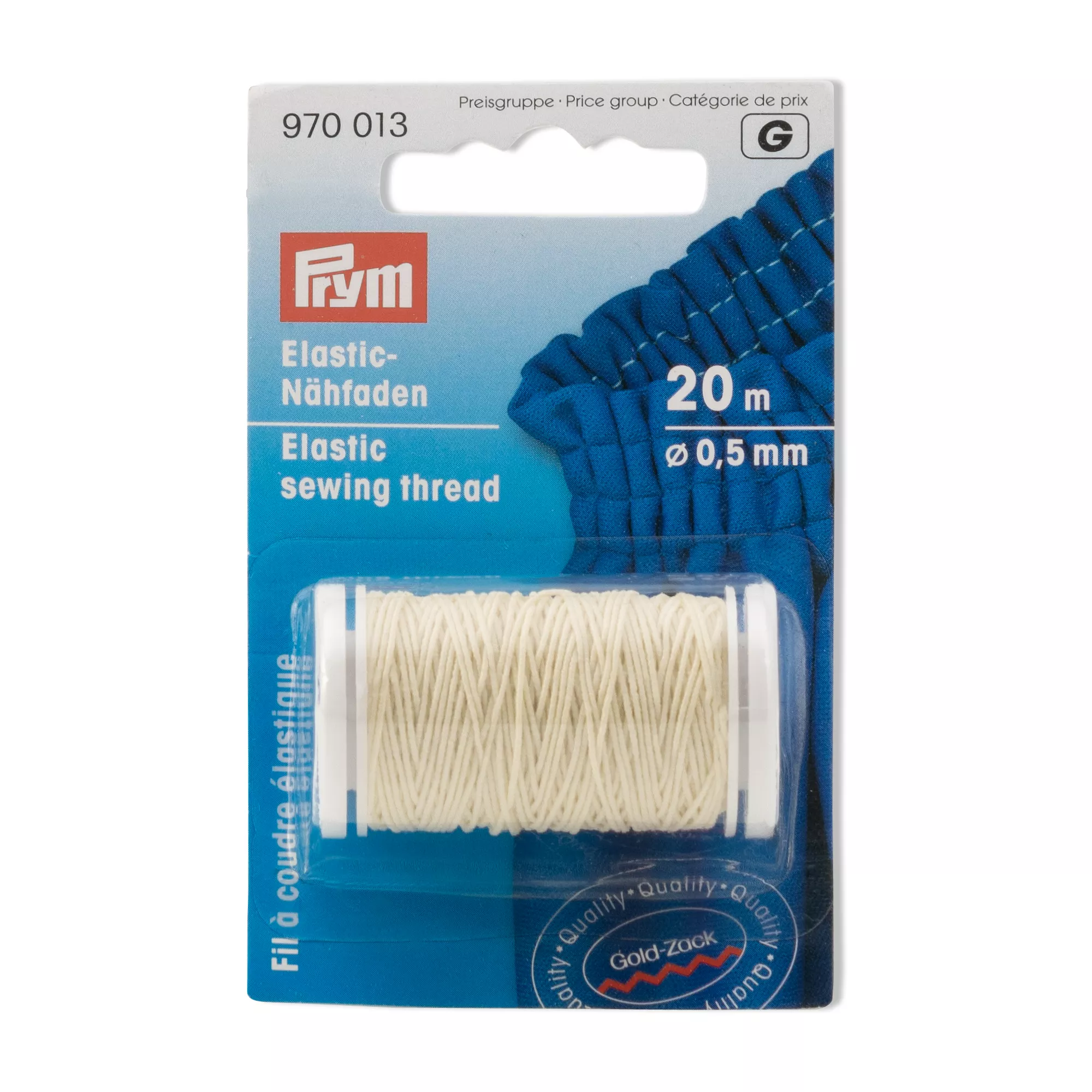 Elastic-Nähfaden 0,5mm, rohweiß