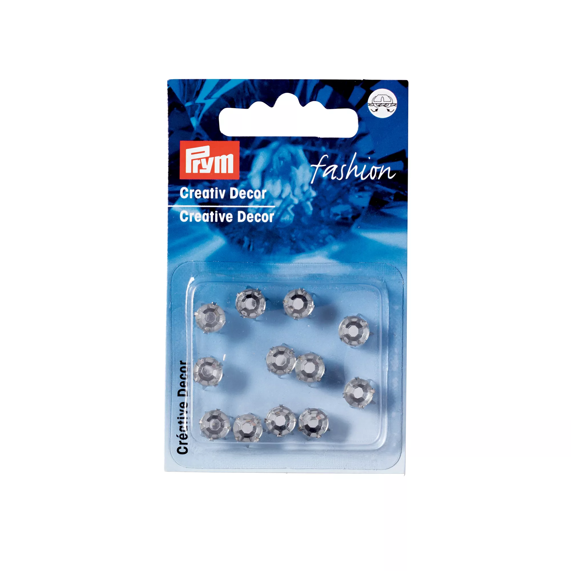 Creative Decor, rhinestone, 7mm, silver-coloured