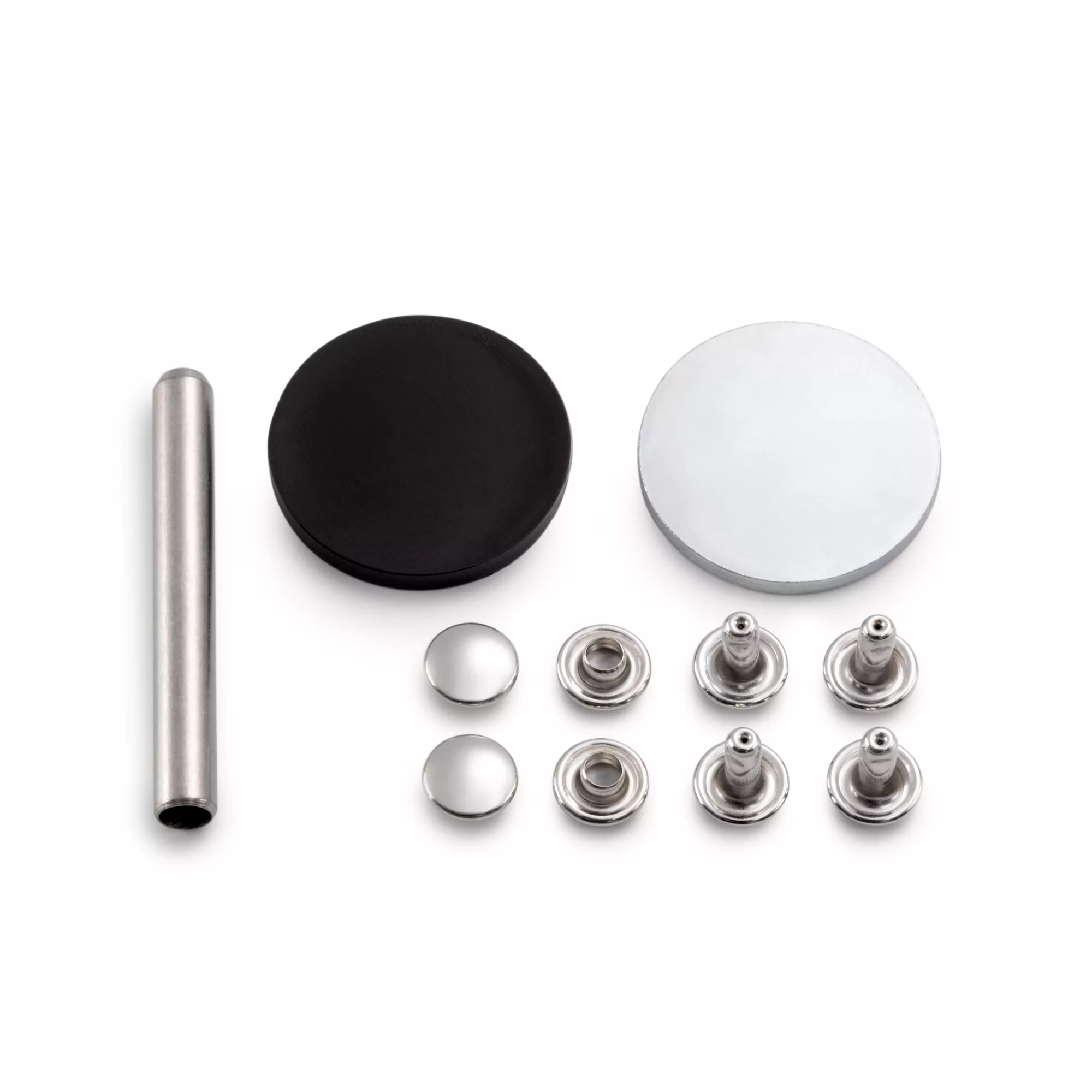 Hollow rivets, 3-4mm, silver-coloured, 20 items