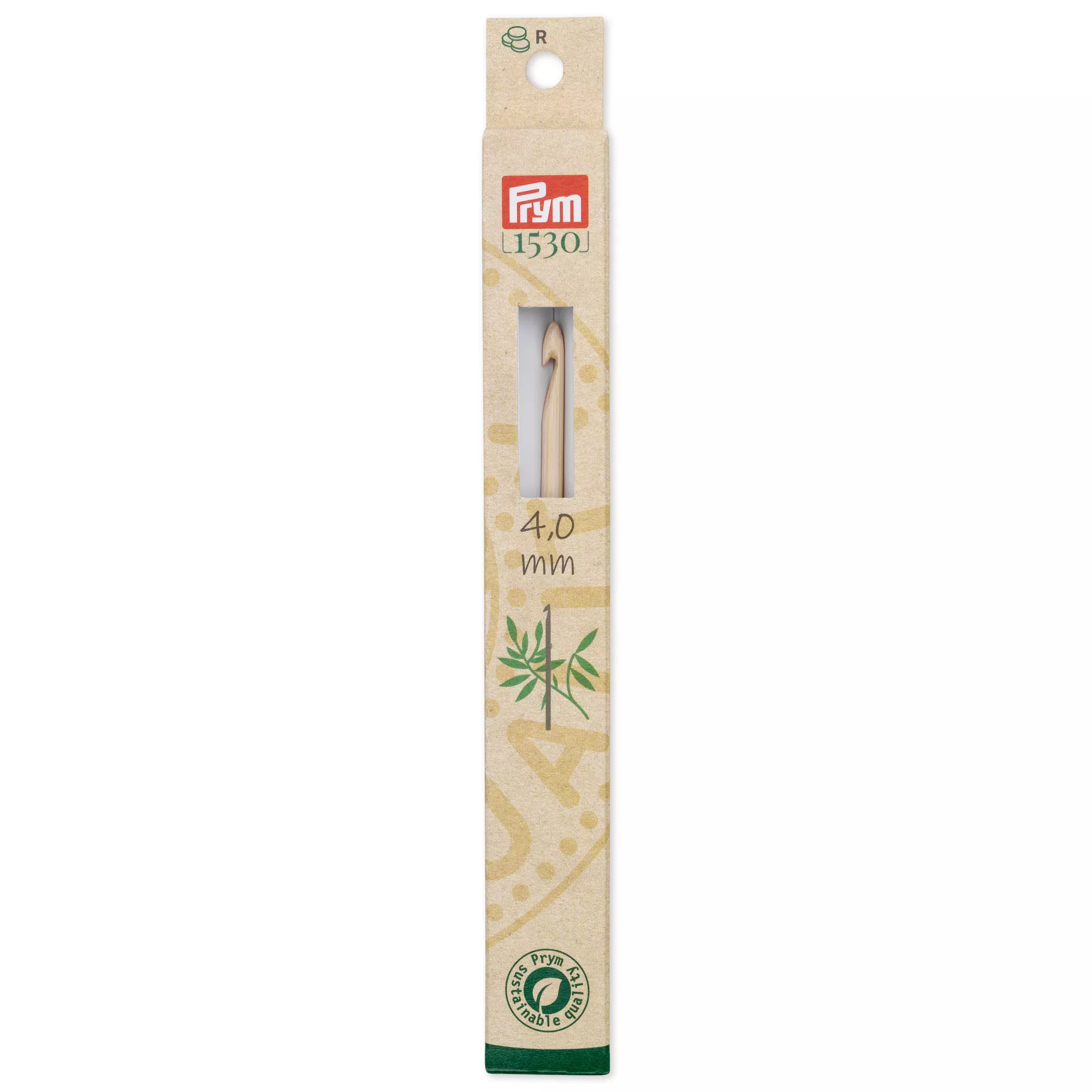 Crochet hook bamboo Prym 1530, 15cm, 4.00mm Crochet hook bamboo Prym 1530, 15cm, 4.00mm