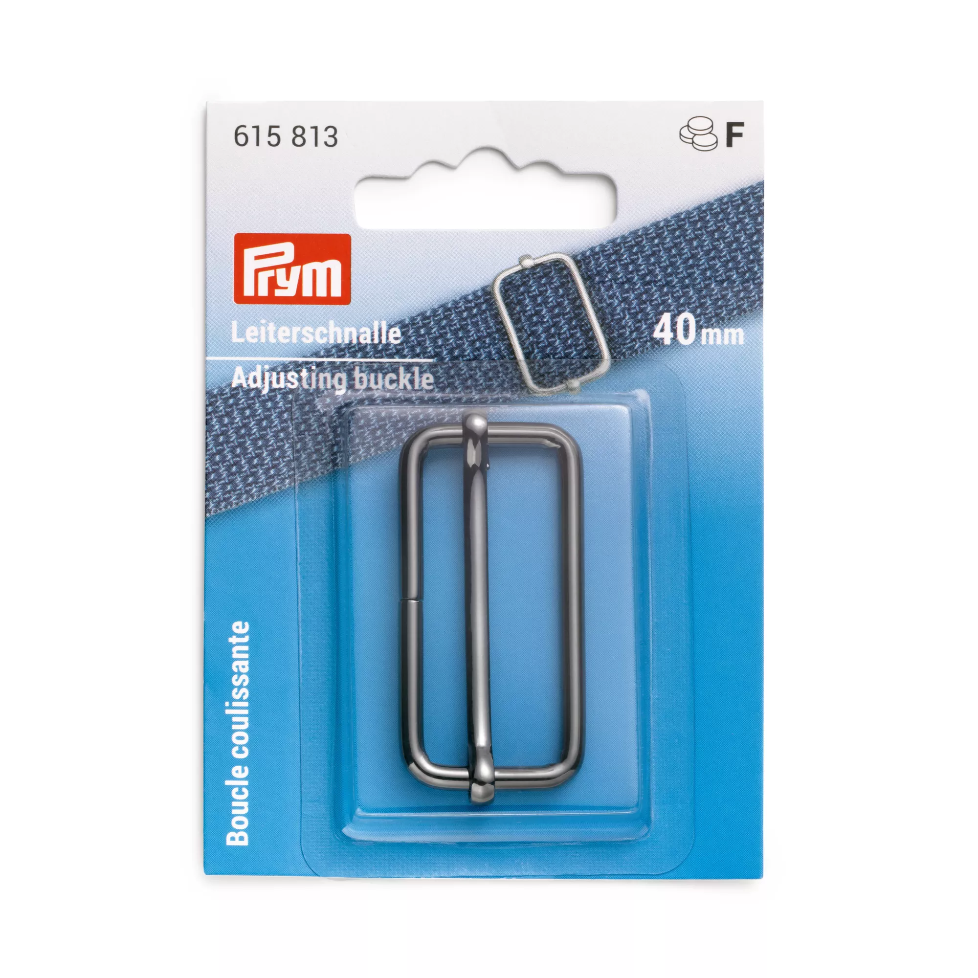 Adjusting buckle, 40mm, gunmetal