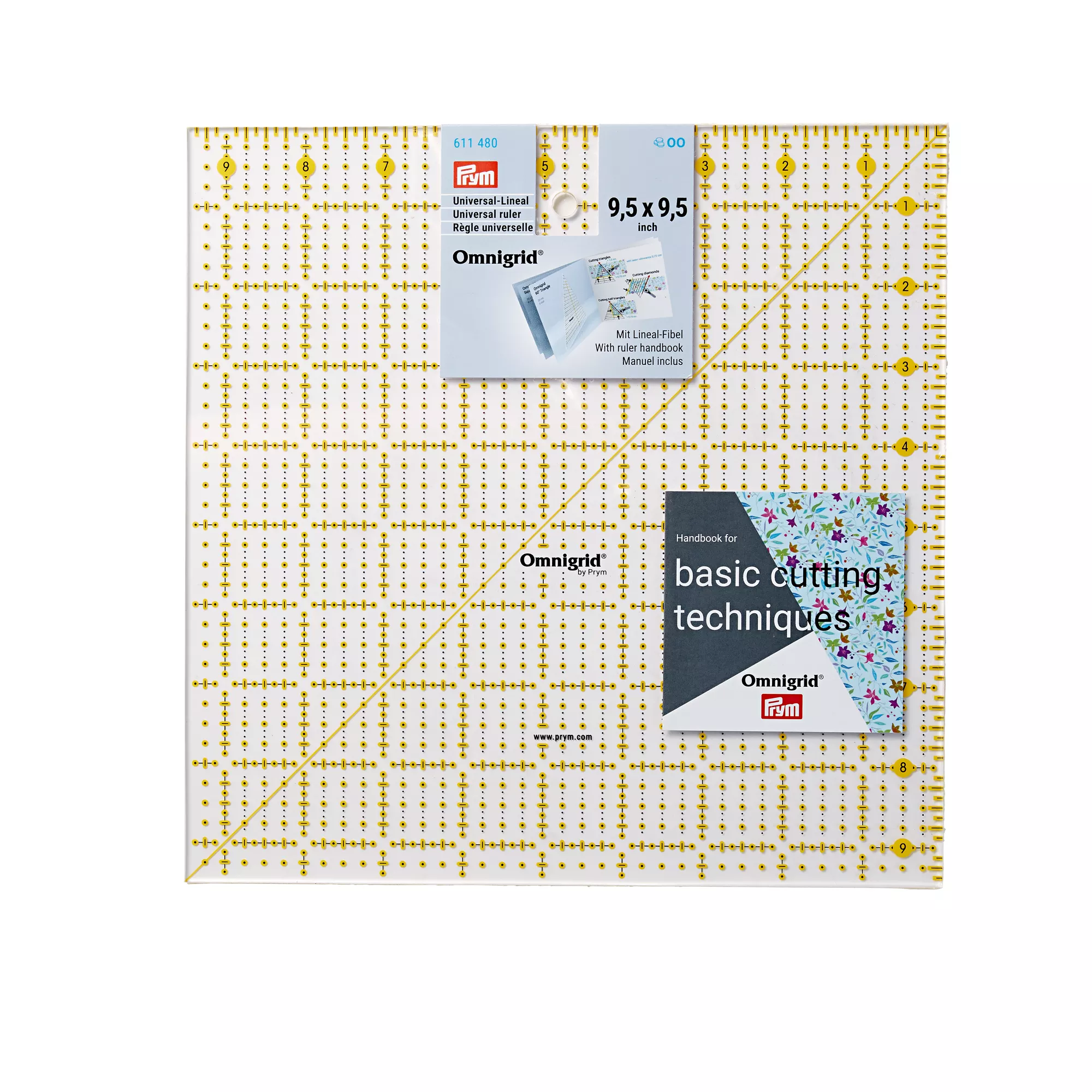 Universal ruler, 9.5x9.5inch
