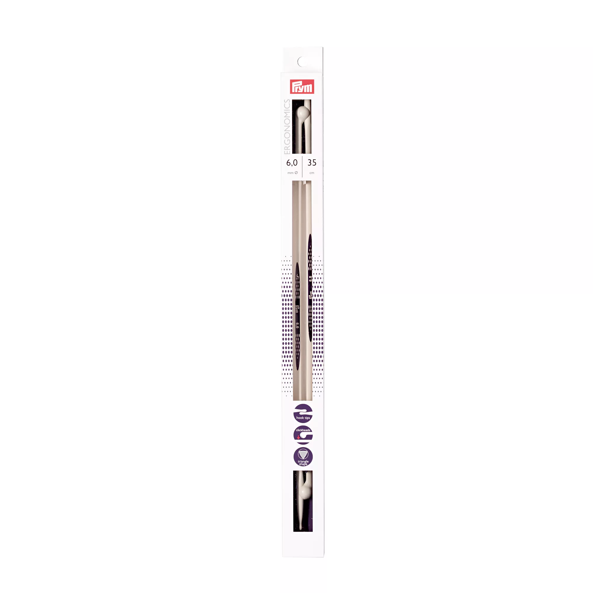 Single-pointed knitting needles prym.ergonomics, 35cm, 4.50mm