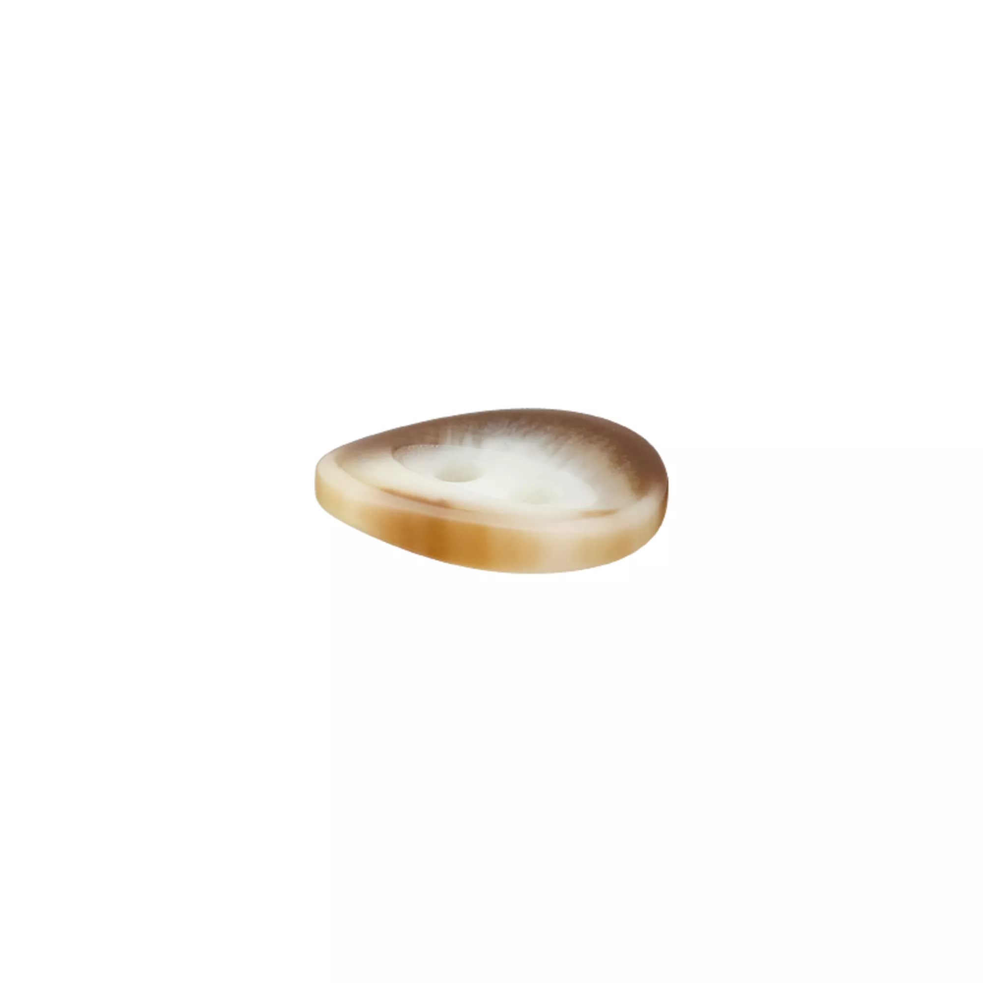 Botón poliéster 2 agujeros, 12mm, beige