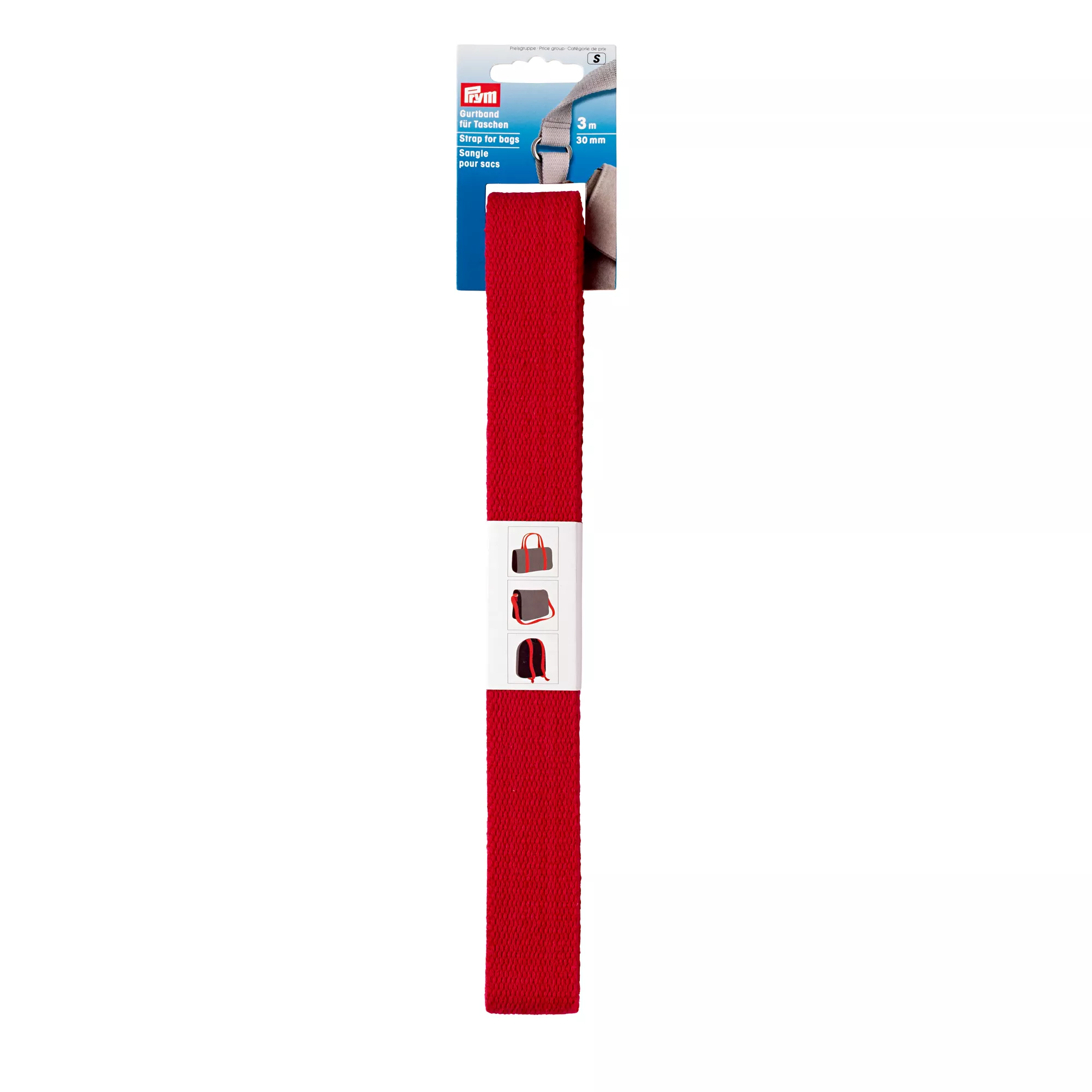 Cinghia per borse, 30mm, rosso