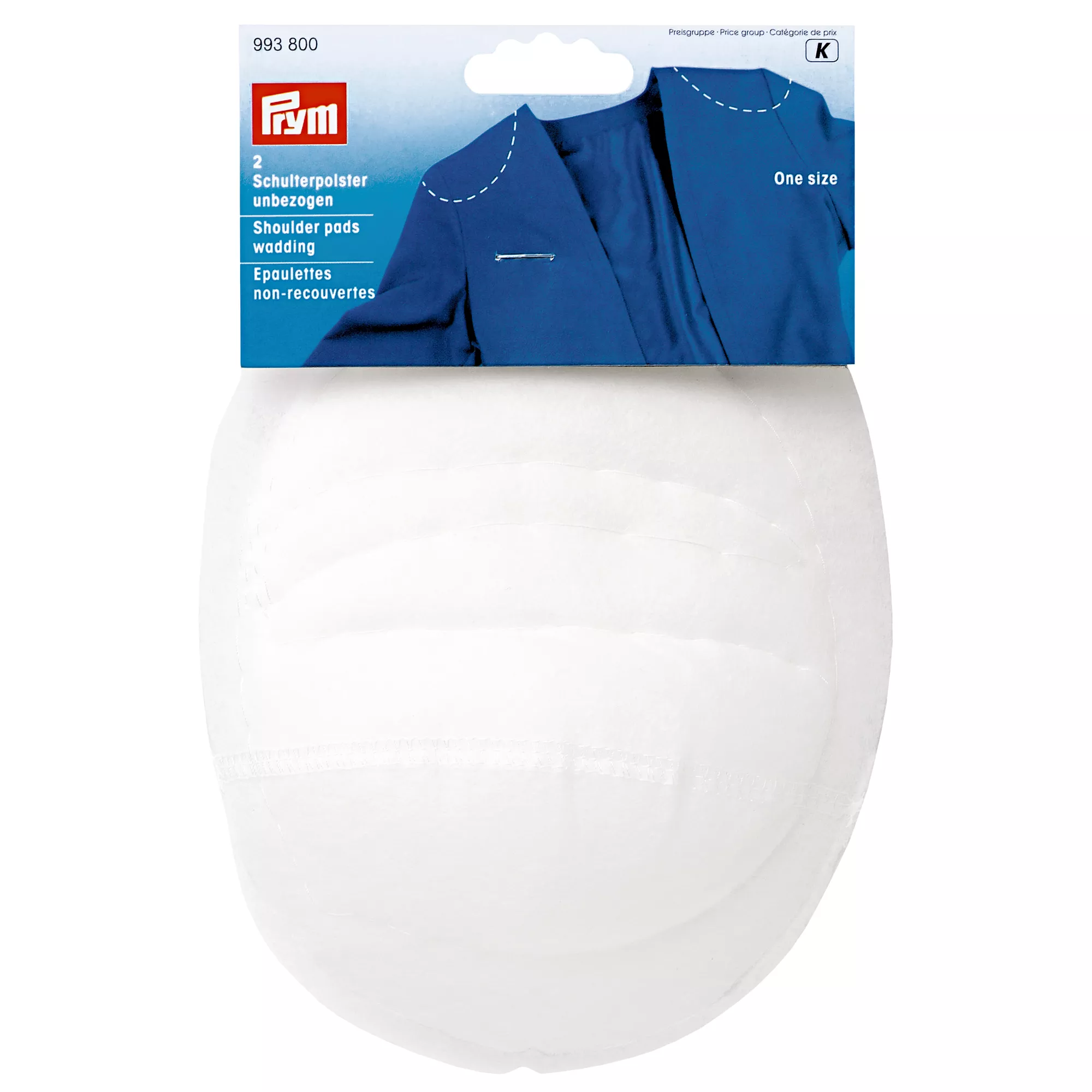 Shoulder pads raglan, wadding, white