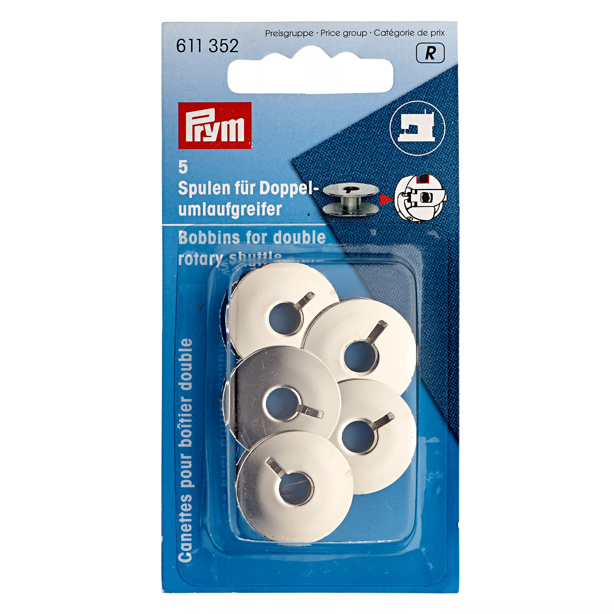 Canettes pour machines à coudre, acier, pour tire aiguille double, 21,9mm